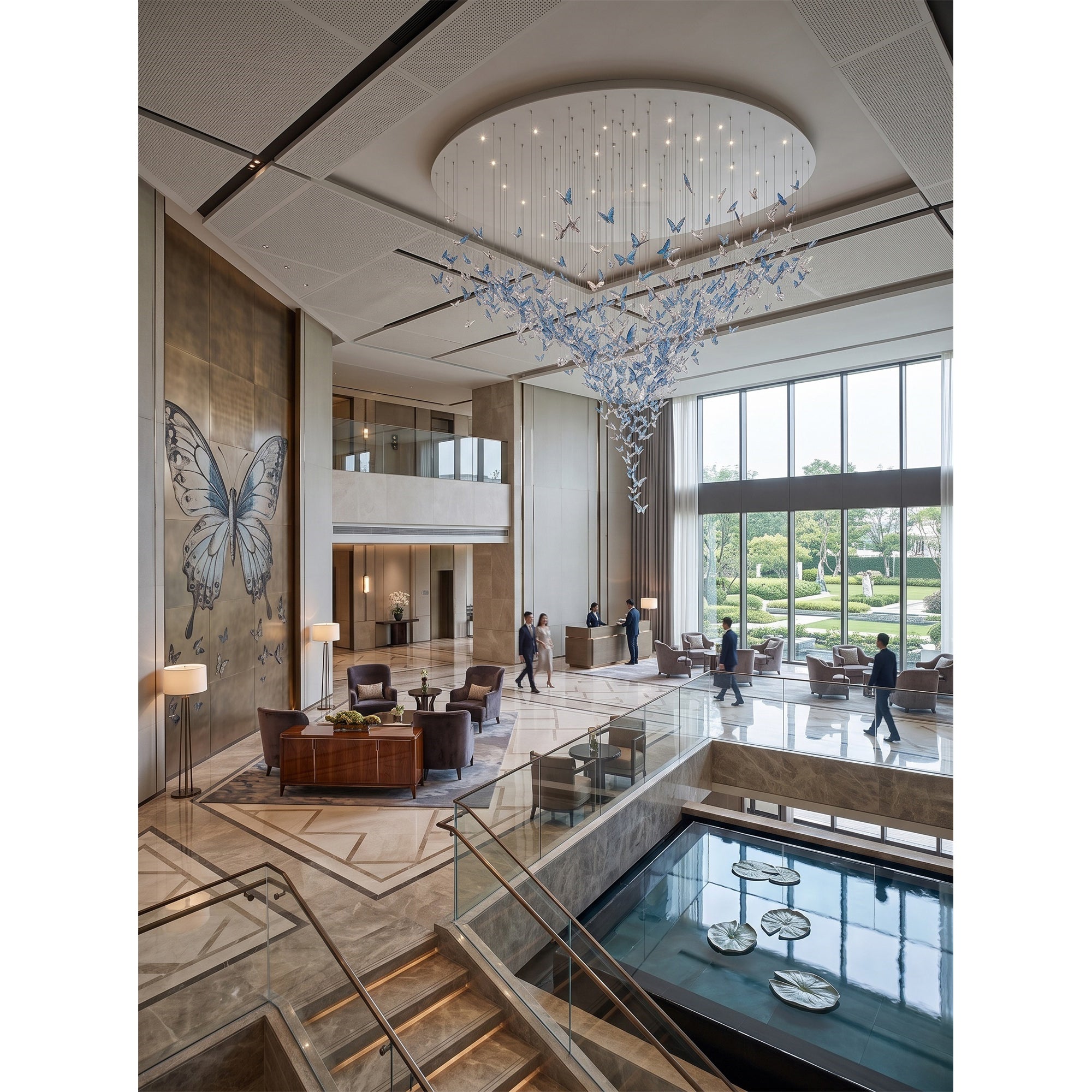 Metamorphosis Aura Butterfly Cascade Chandelier