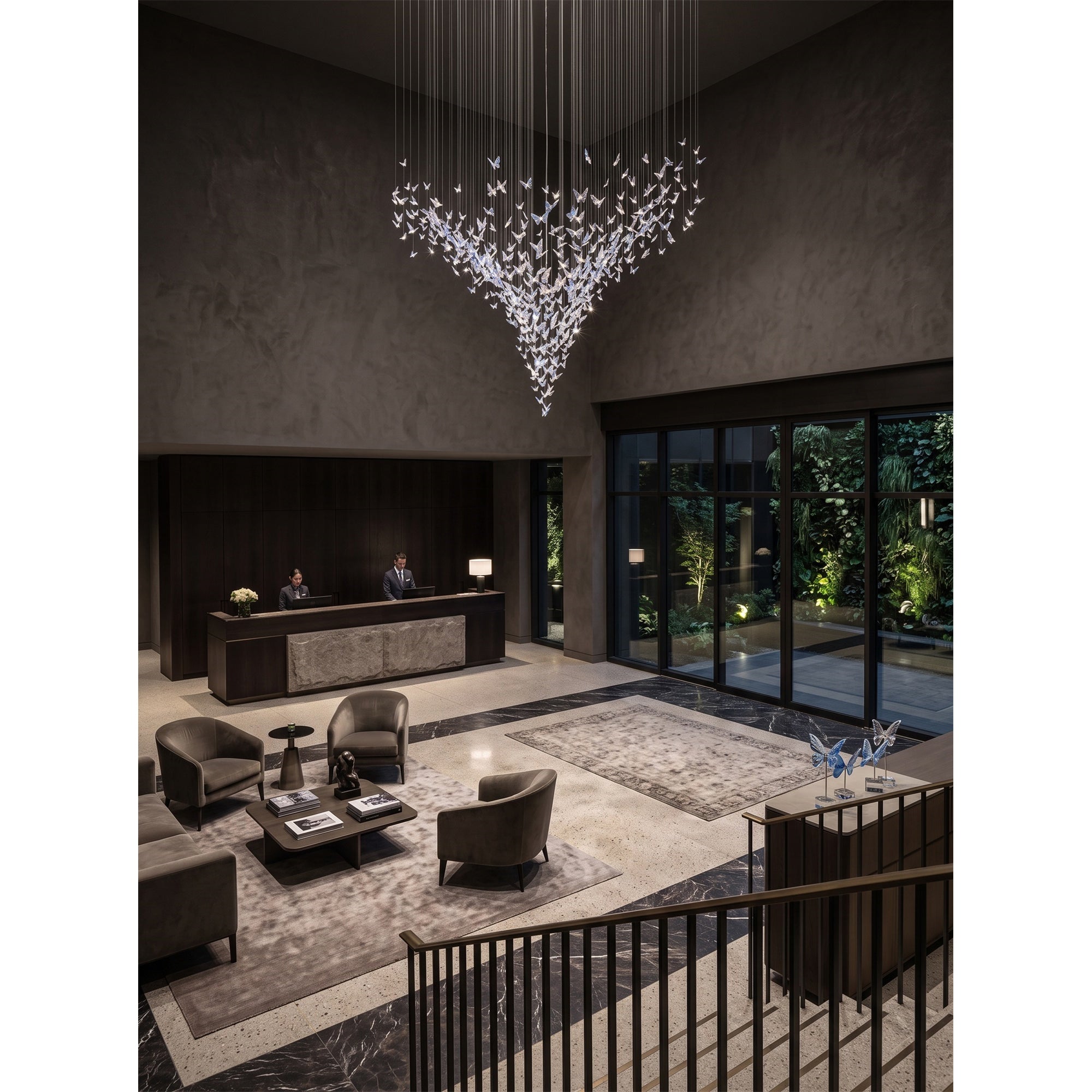Metamorphosis Aura Butterfly Cascade Chandelier