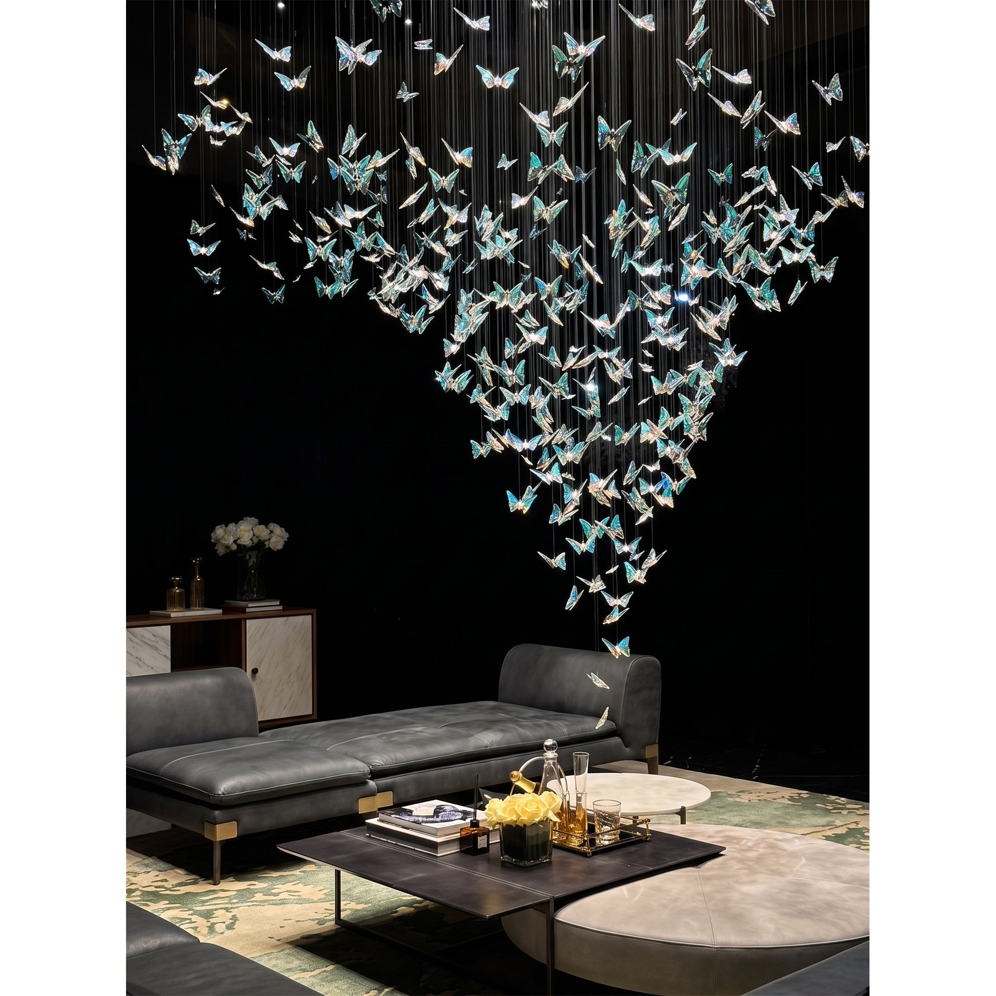 Metamorphosis Aura Butterfly Cascade Chandelier
