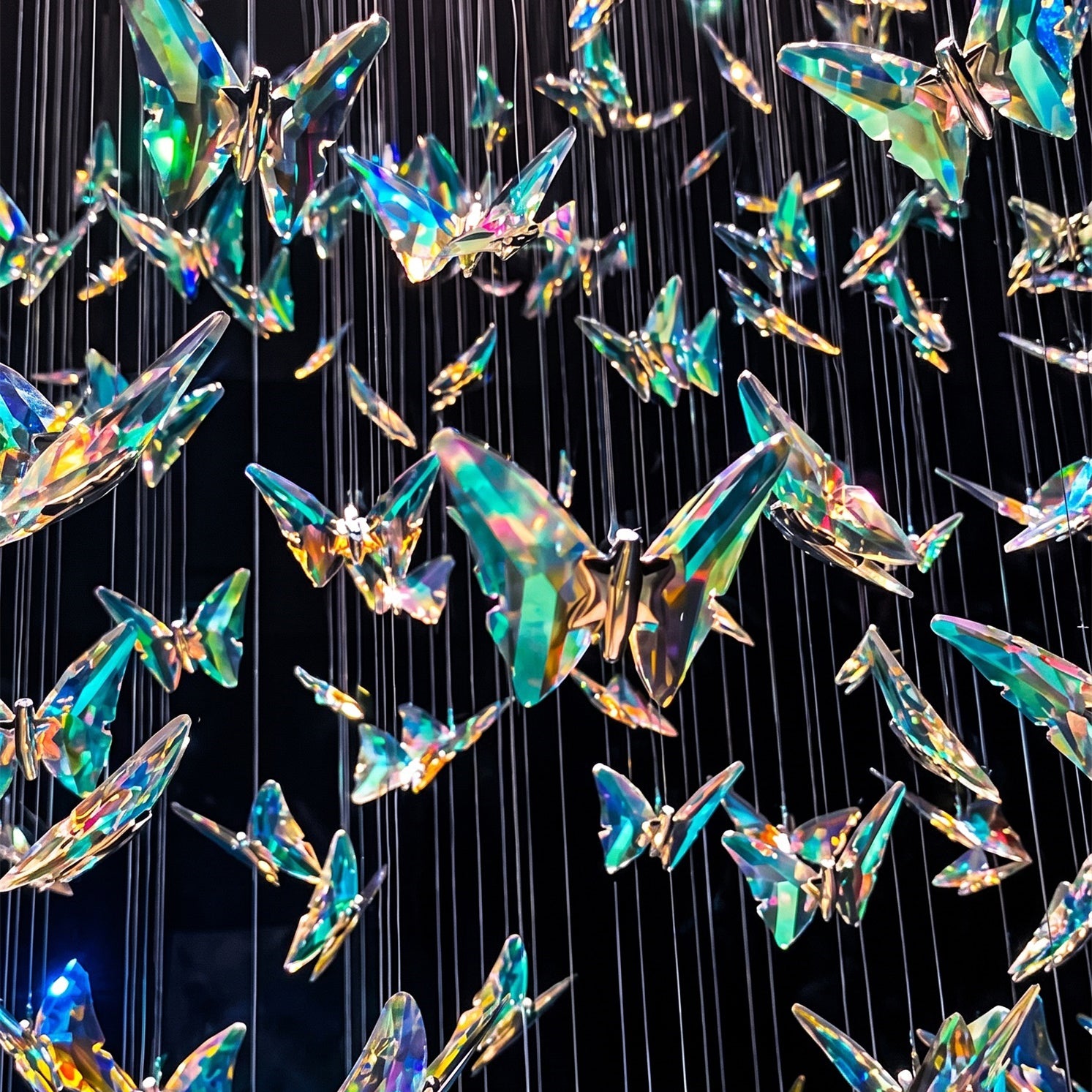 Metamorphosis Aura Butterfly Cascade Chandelier