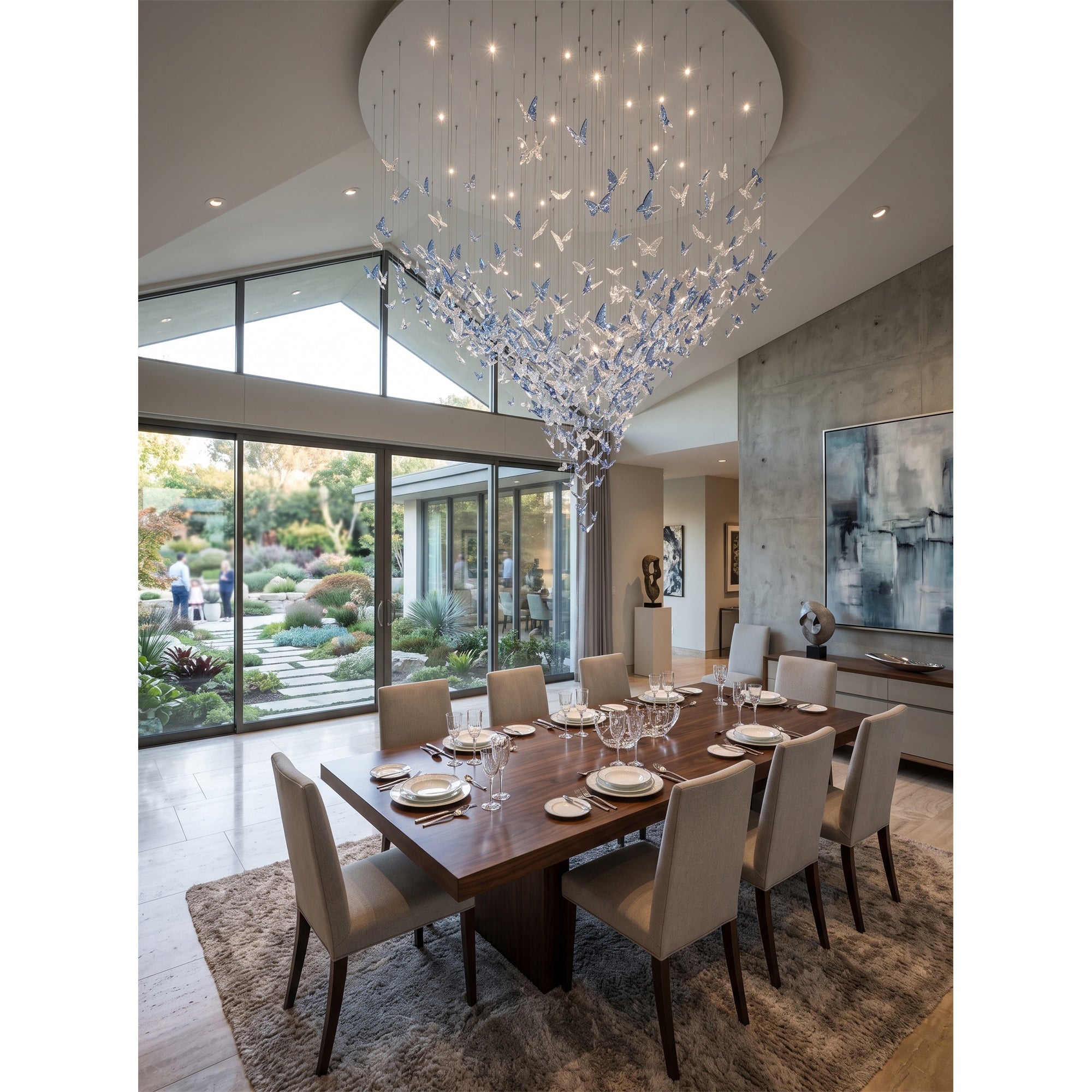 Metamorphosis Aura Butterfly Cascade Chandelier