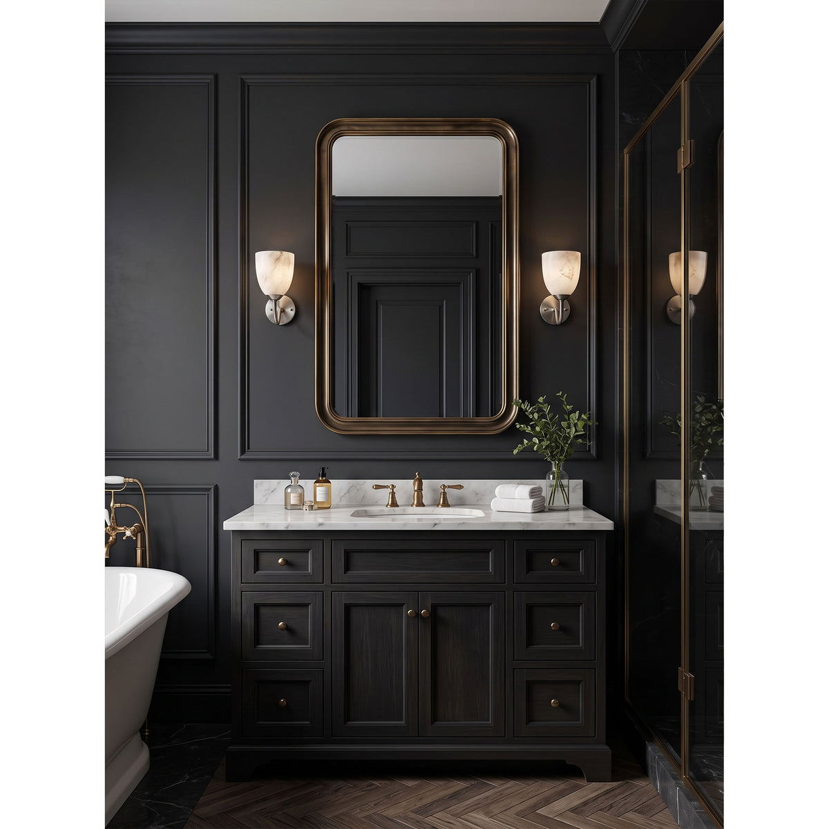 Mild Velin Alabaster Wall Sconce