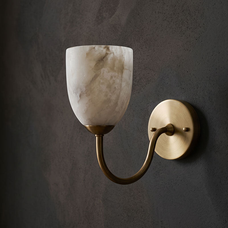 Mild Velin Alabaster Wall Sconce