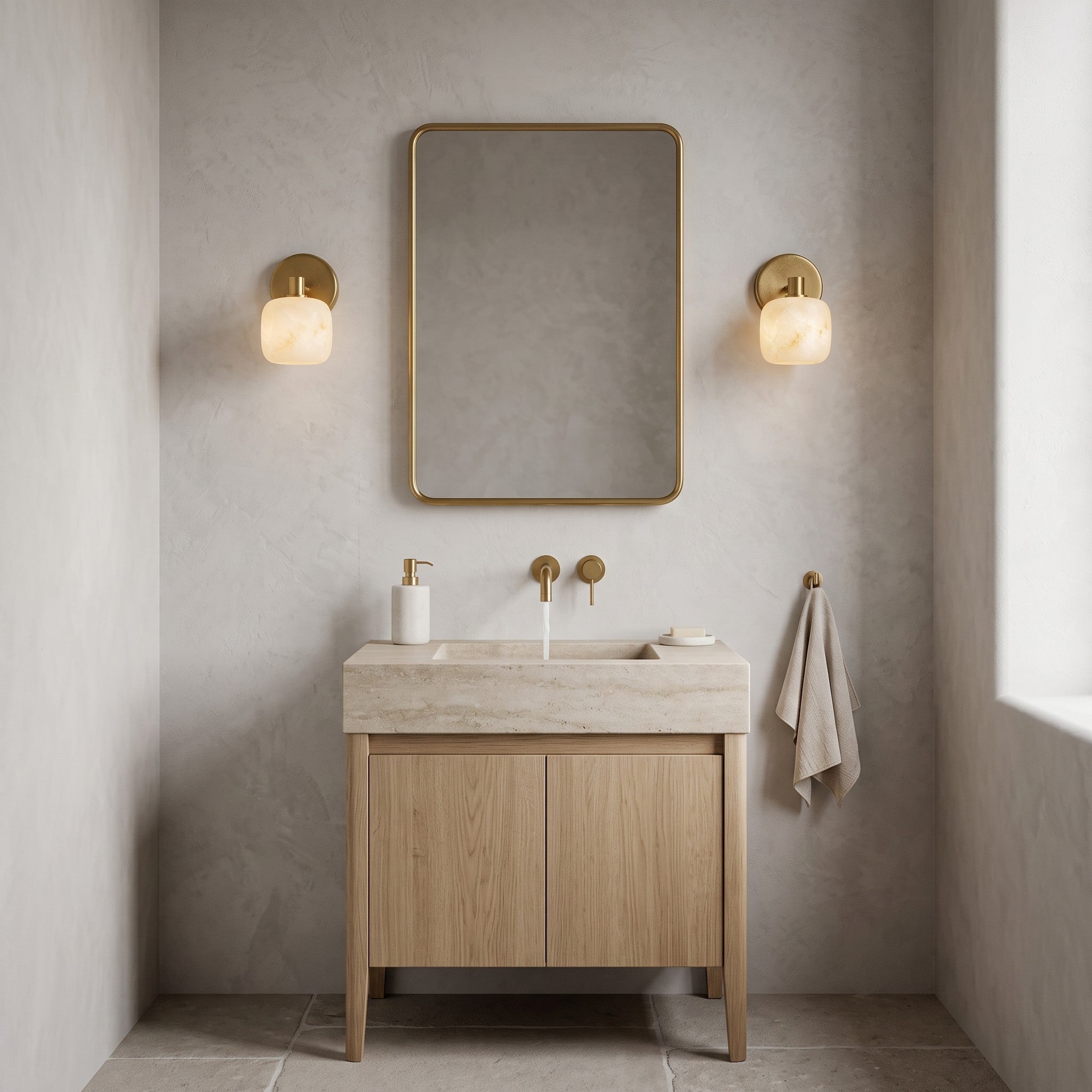 Mirevane Alabaster Wall Sconce