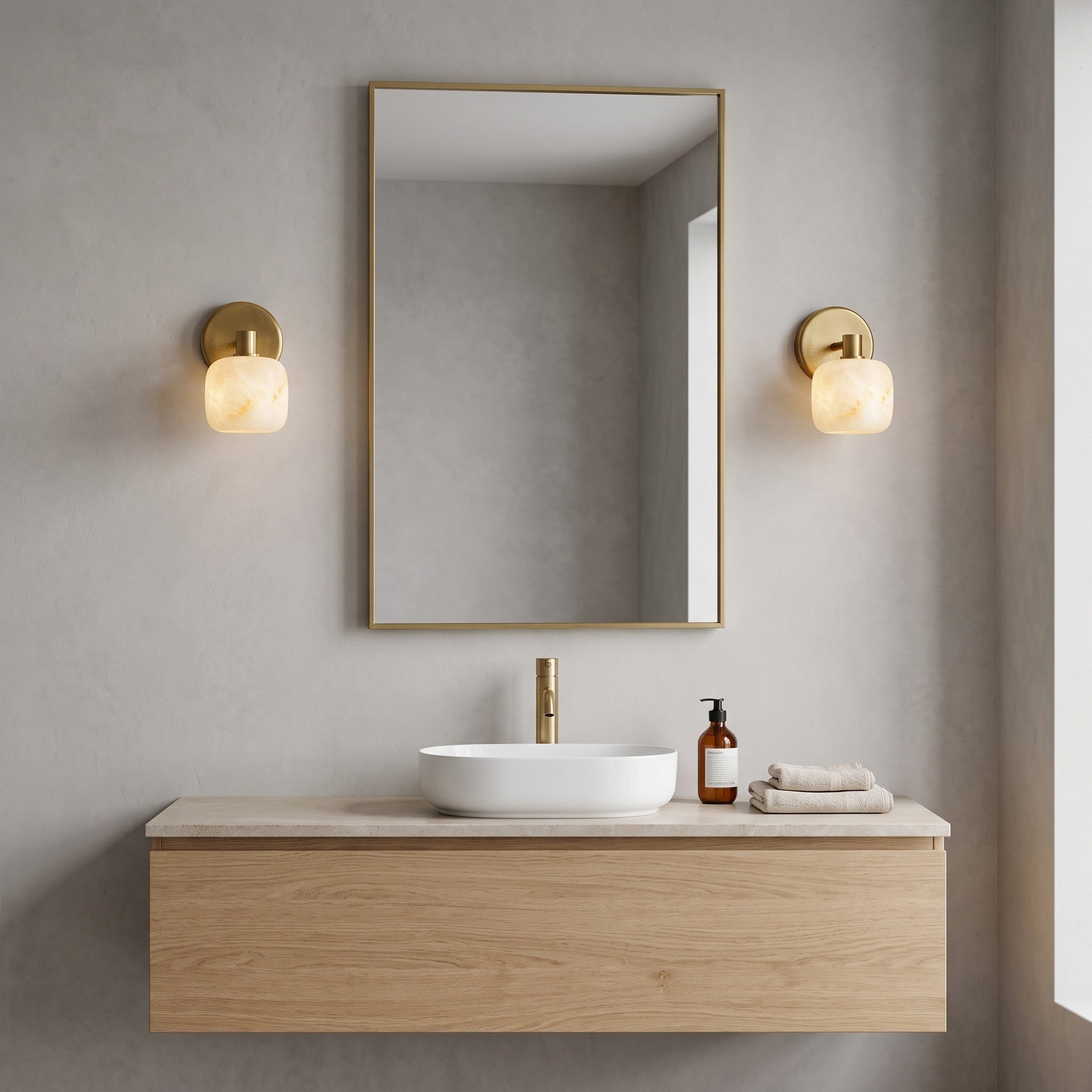 Mirevane Alabaster Wall Sconce