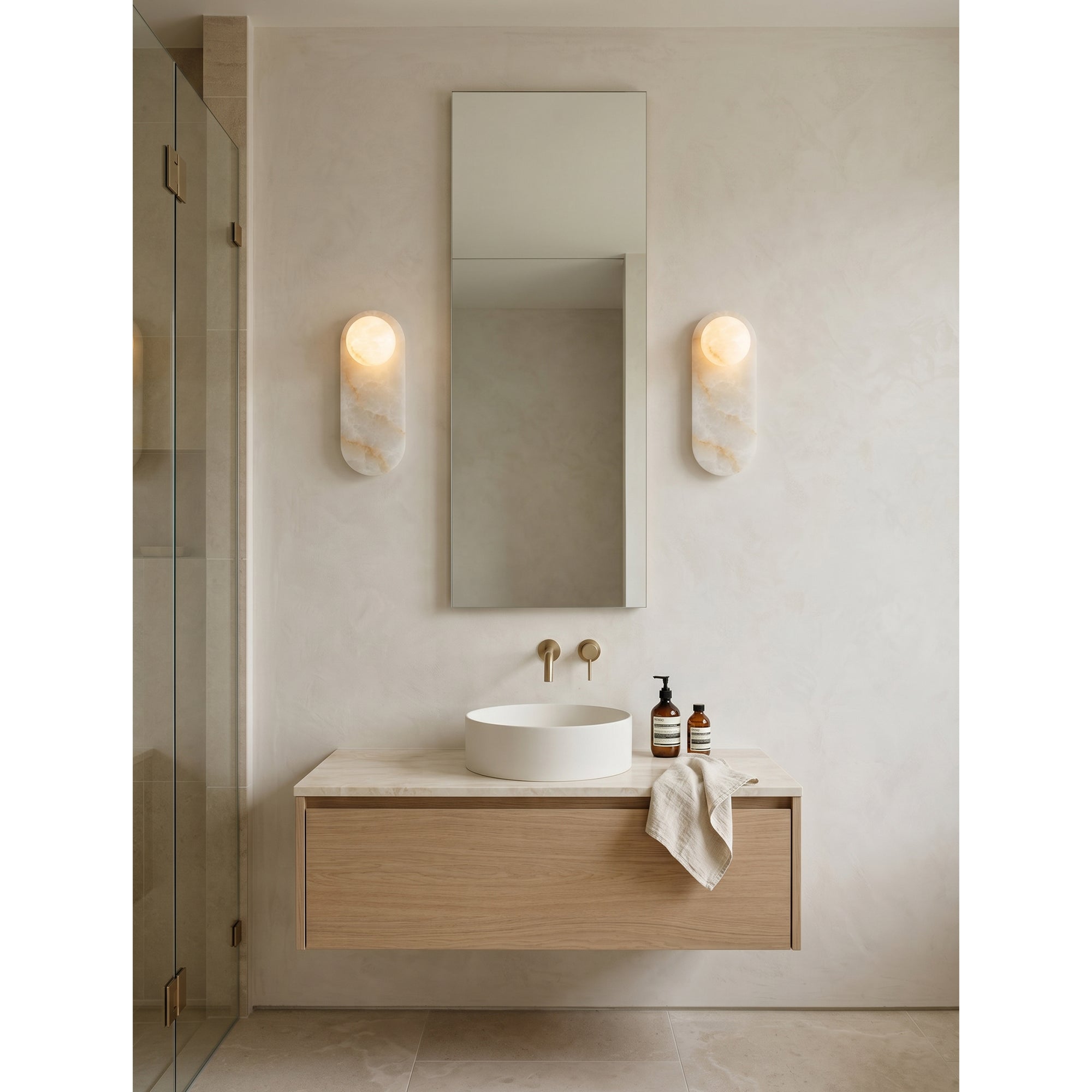 Modulo Alabaster Wall Sconce