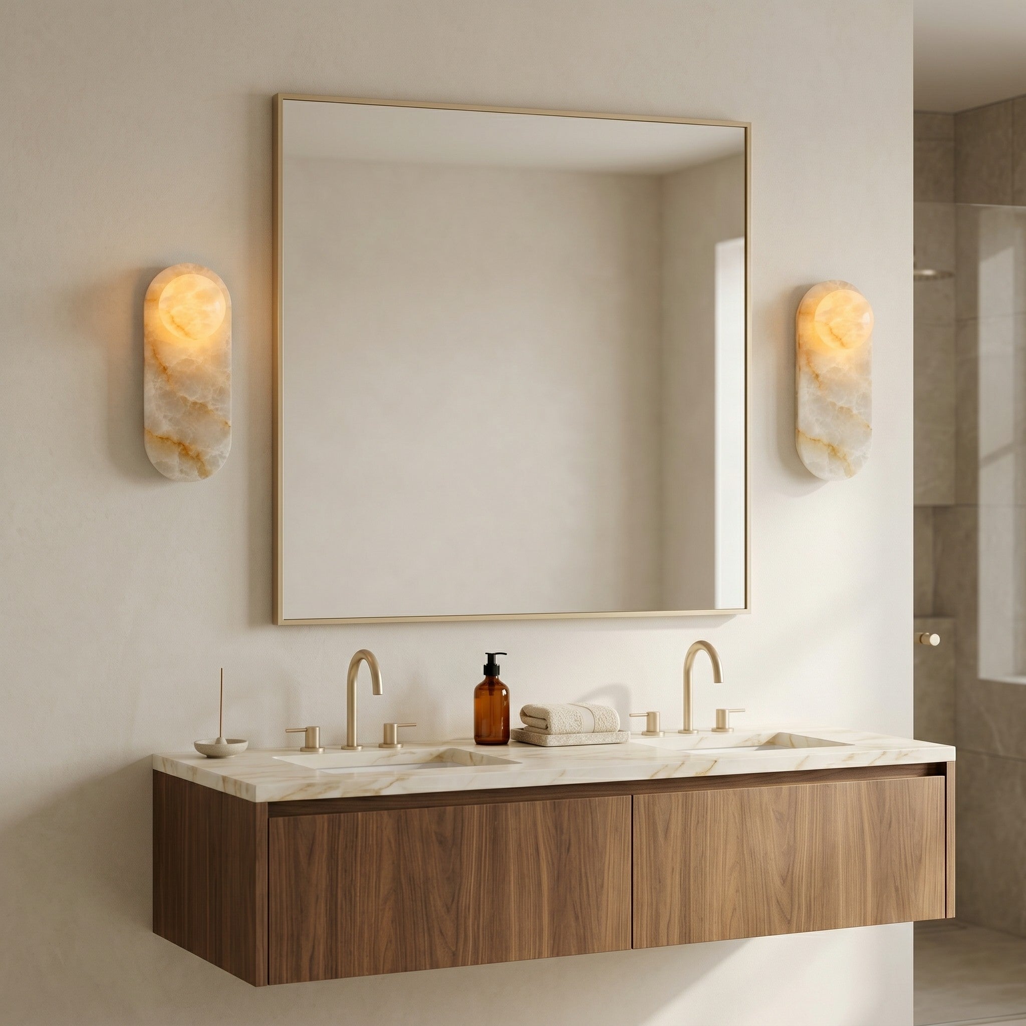 Modulo Alabaster Wall Sconce