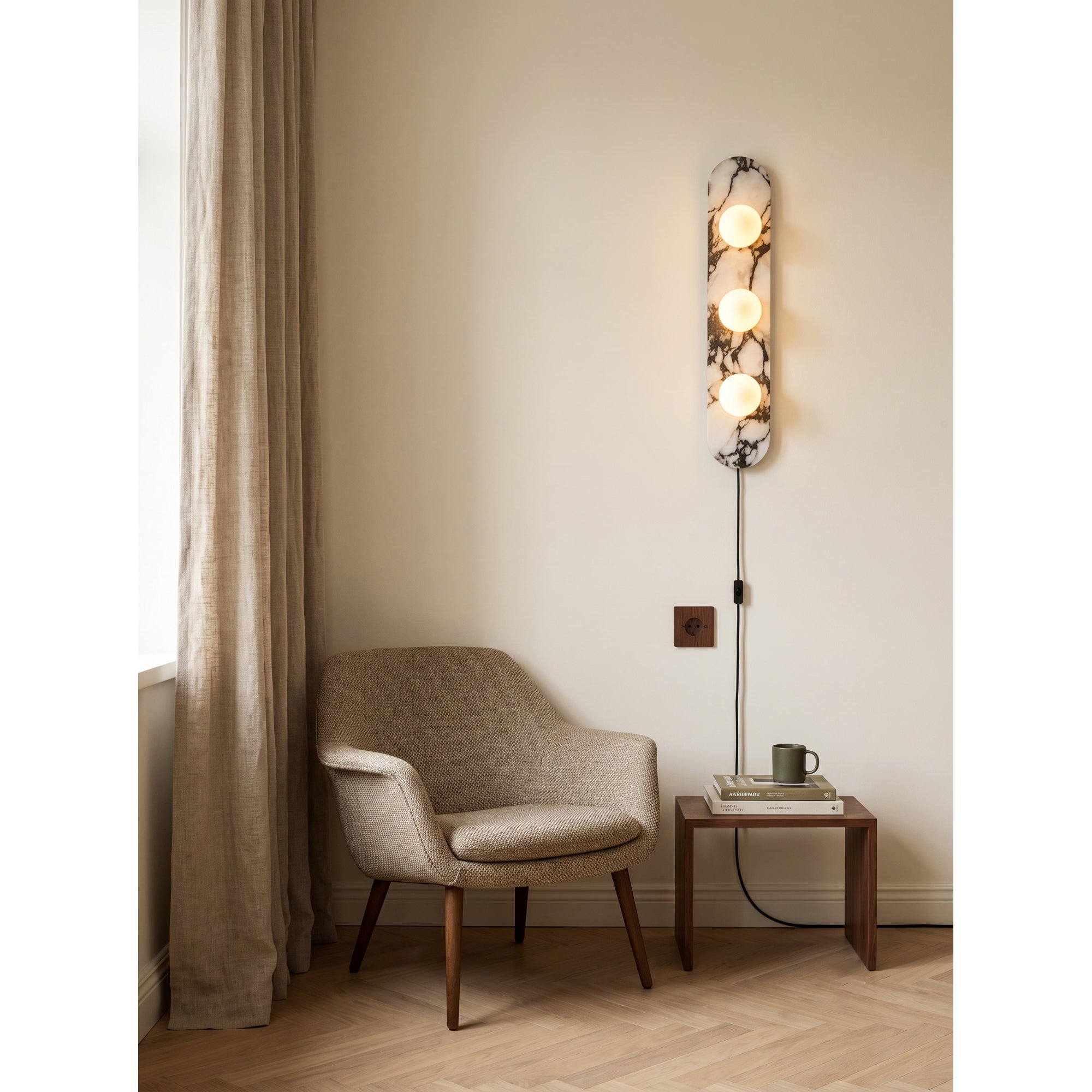 Modulo Marble Plug-in Wall Sconce