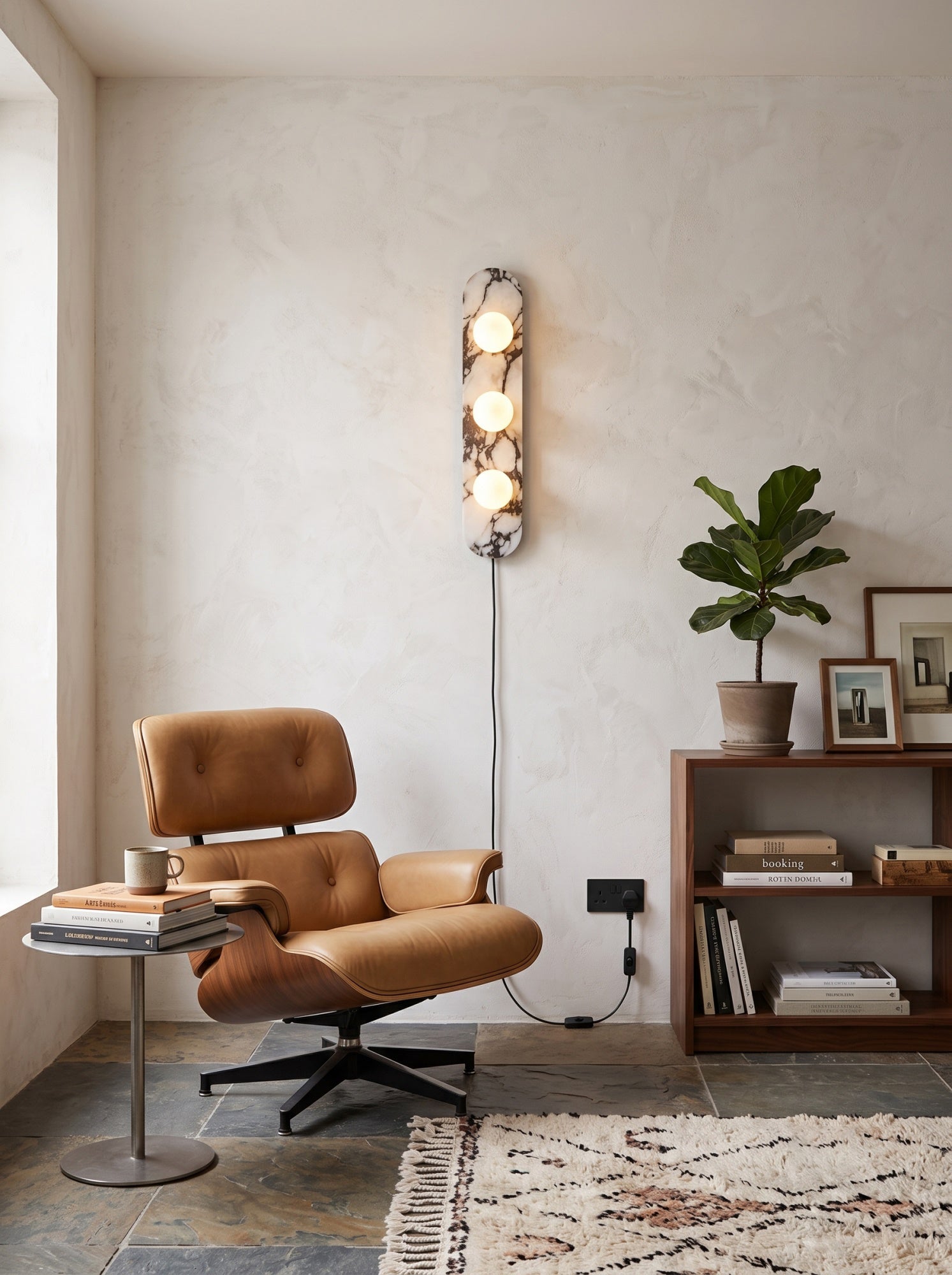 Modulo Marble Plug-in Wall Sconce
