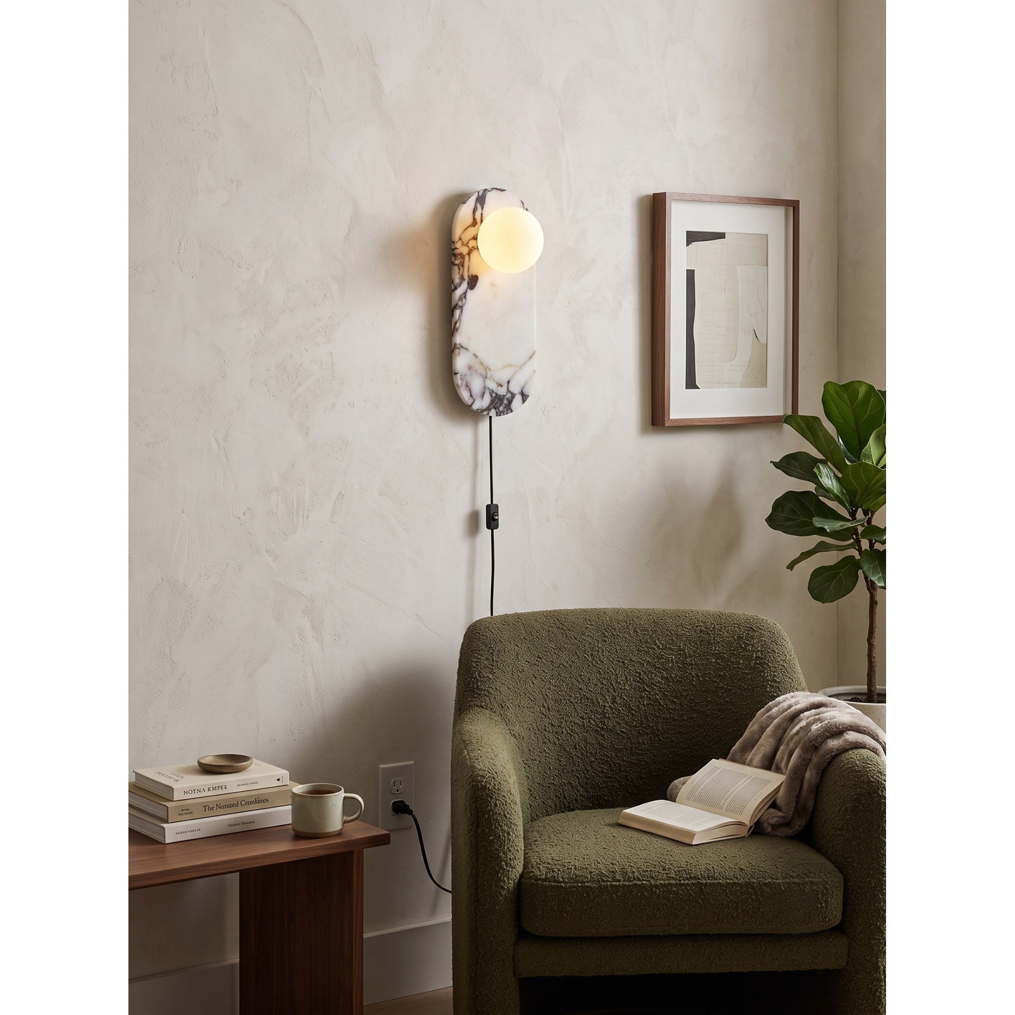 Modulo Marble Plug-in Wall Sconce