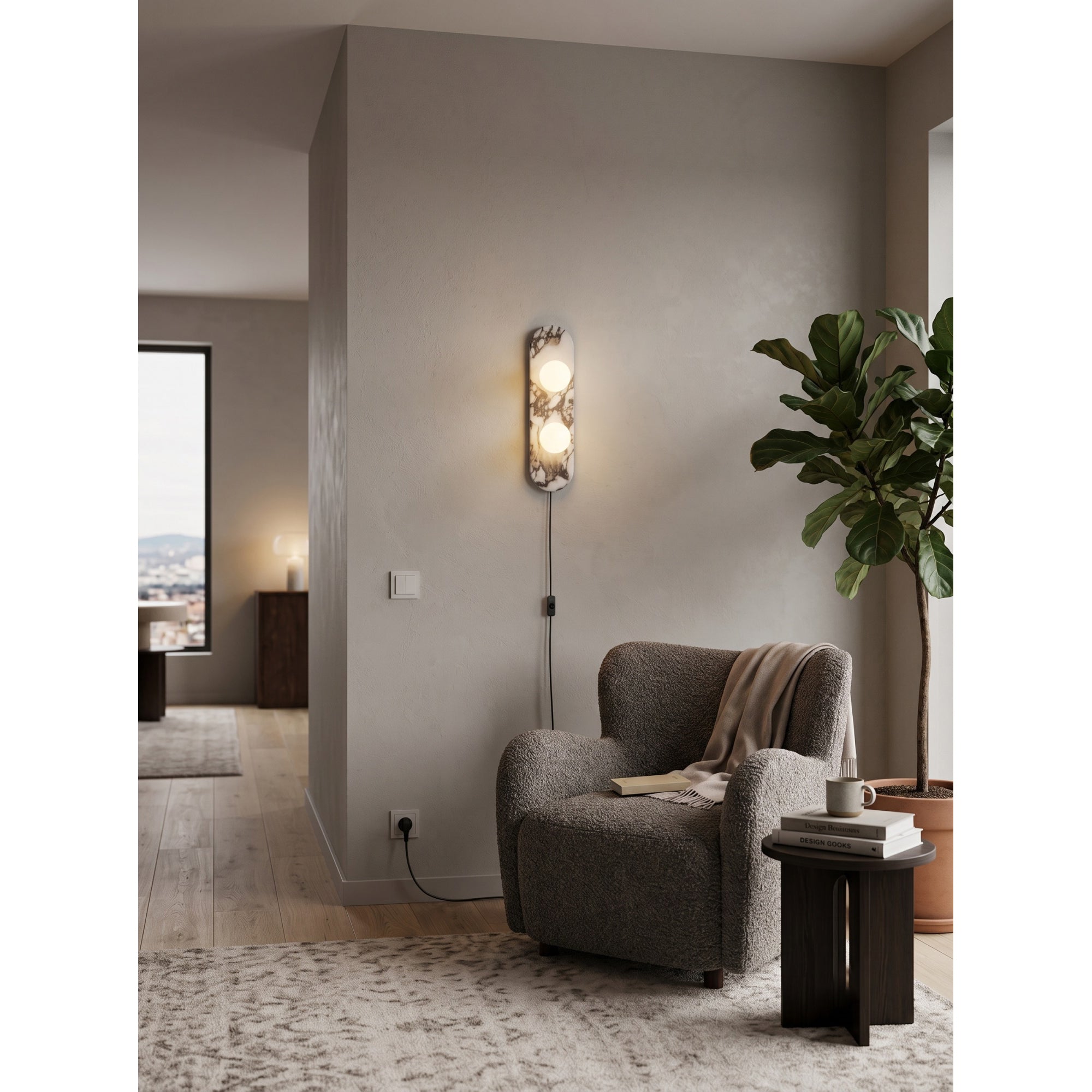 Modulo Marble Plug-in Wall Sconce
