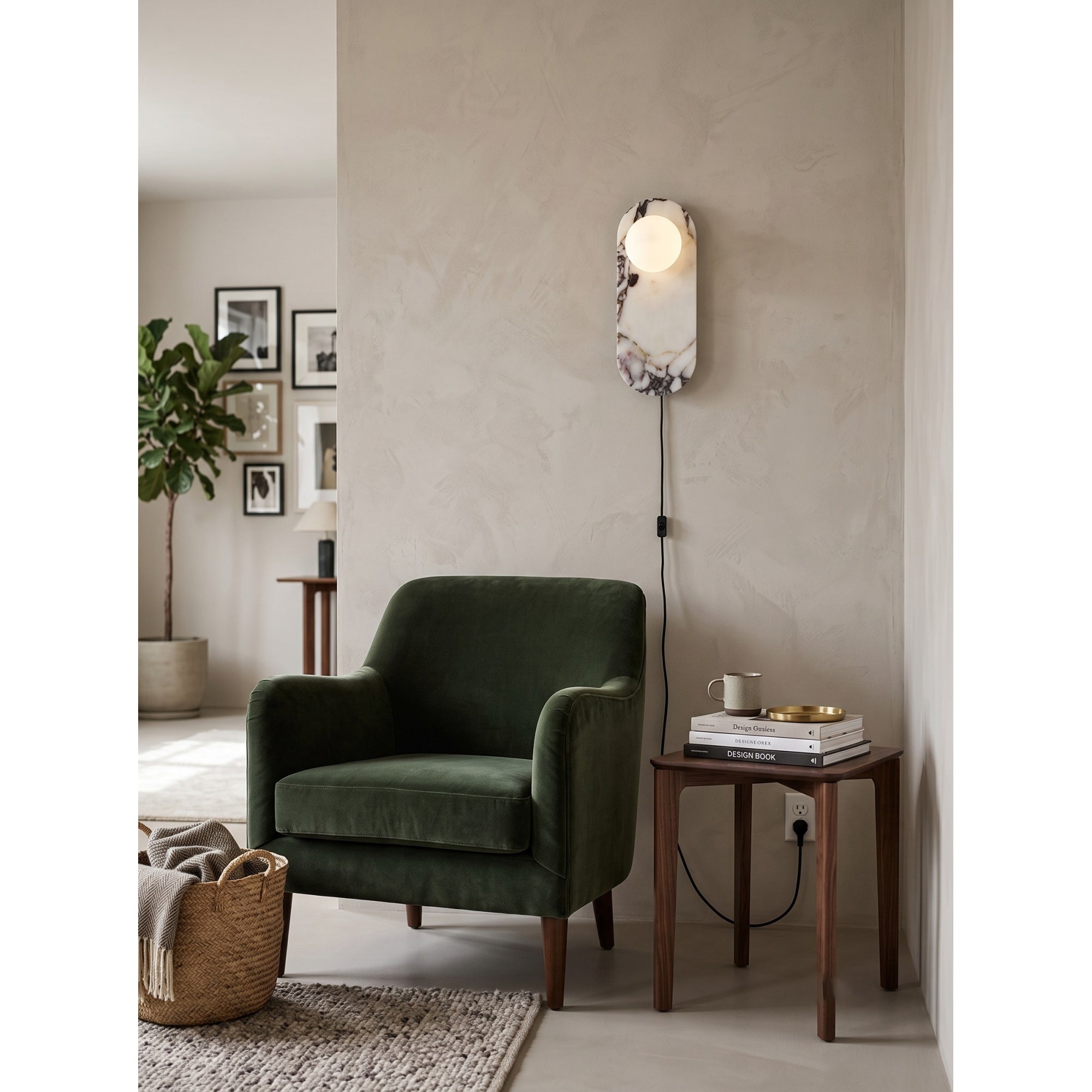 Modulo Marble Plug-in Wall Sconce