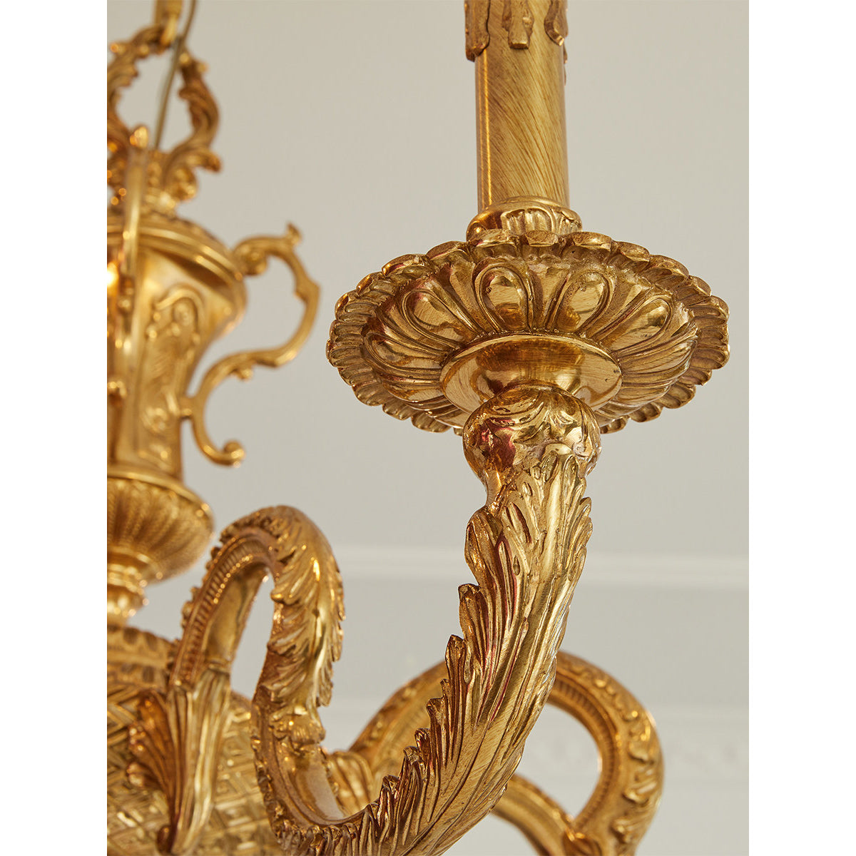 Montcalm Brass Candle Chandelier