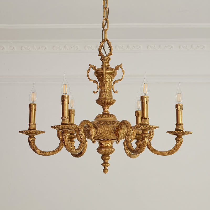 Montcalm Brass Candle Chandelier