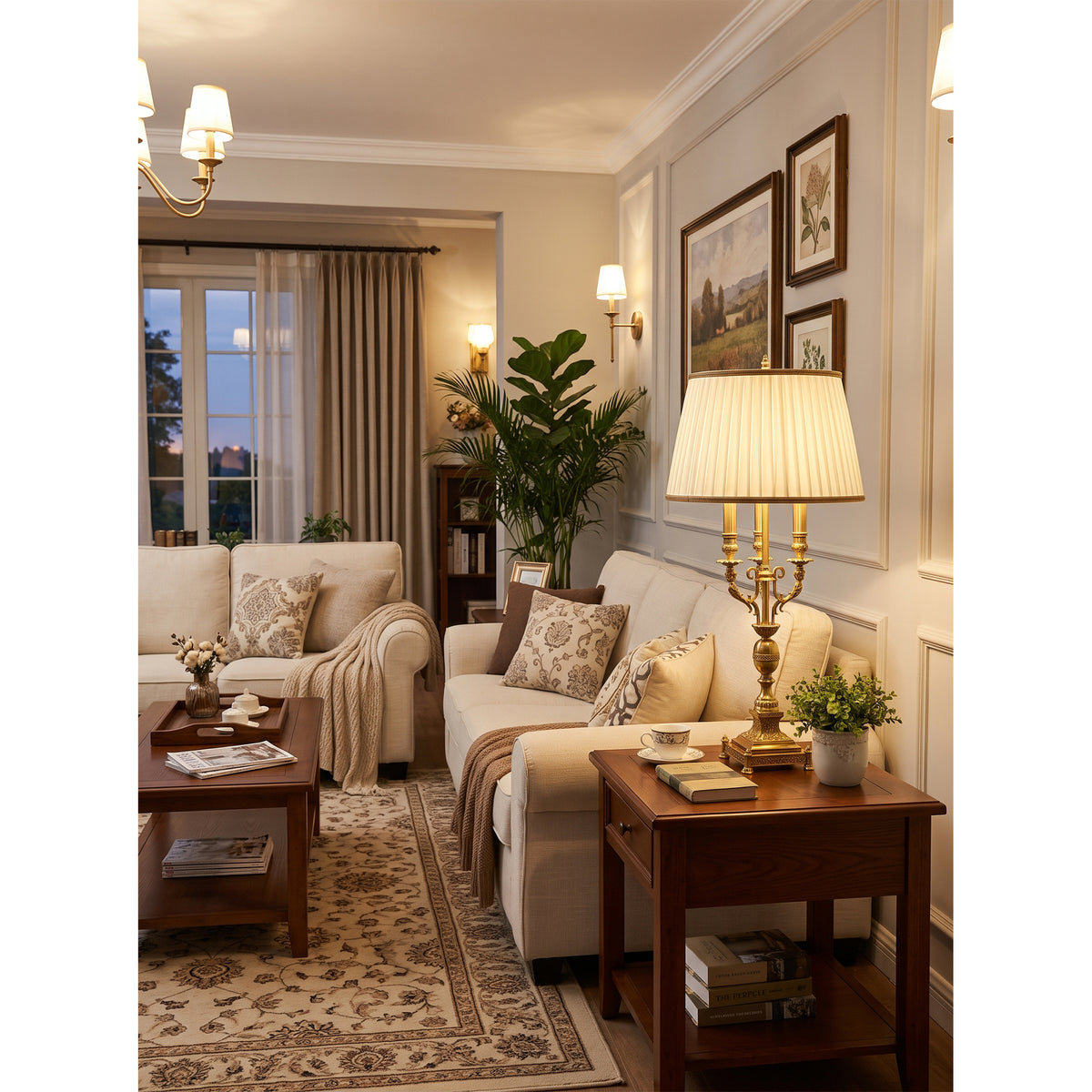 مصباح طاولة Montgomery النحاسي