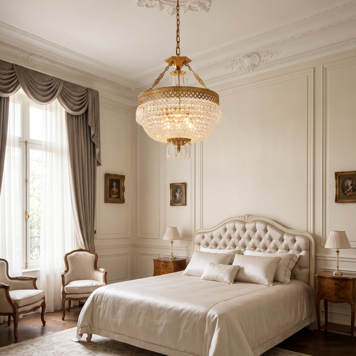Monticello Filigree Brass Pendant Lamp