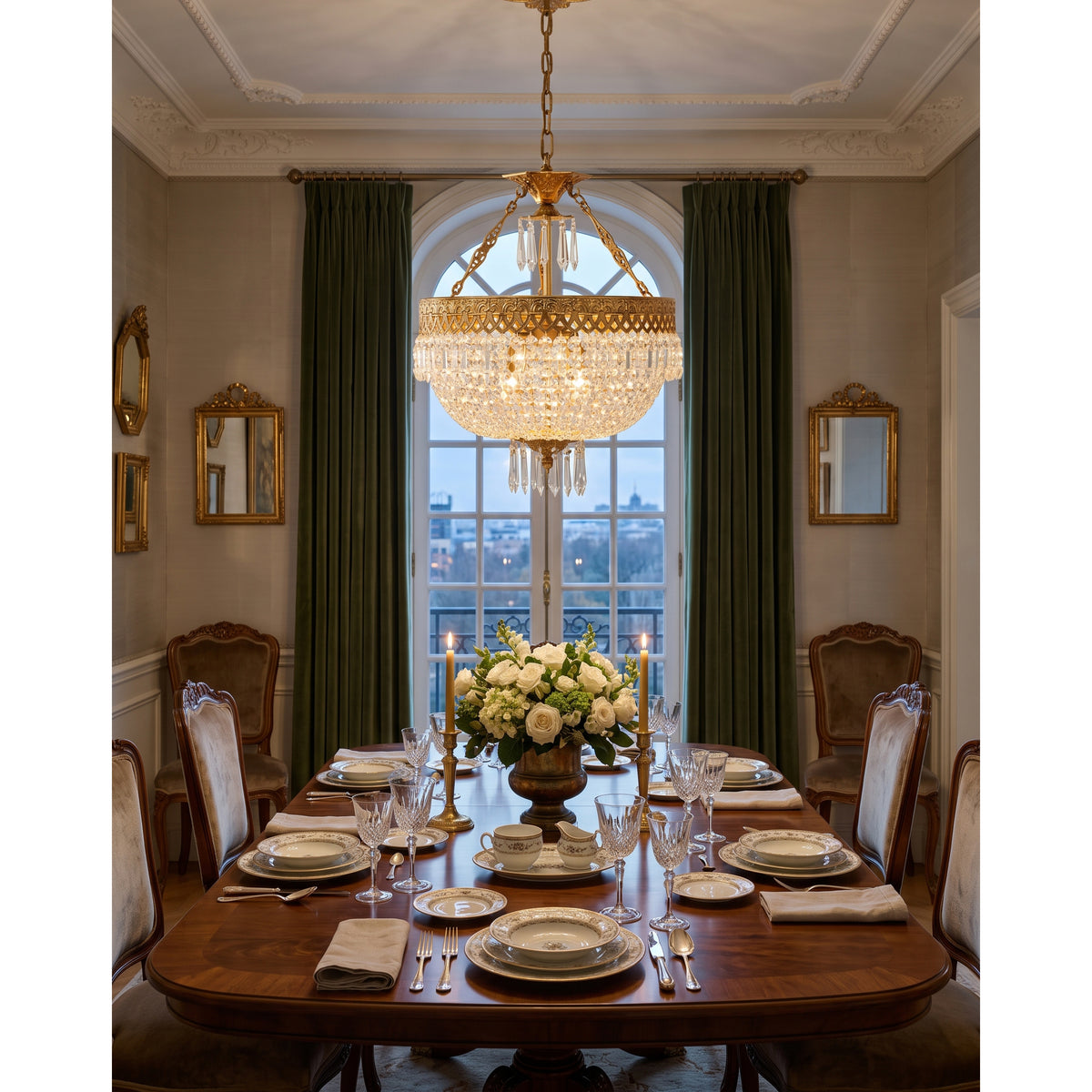 Monticello Filigree Brass Pendant Lamp