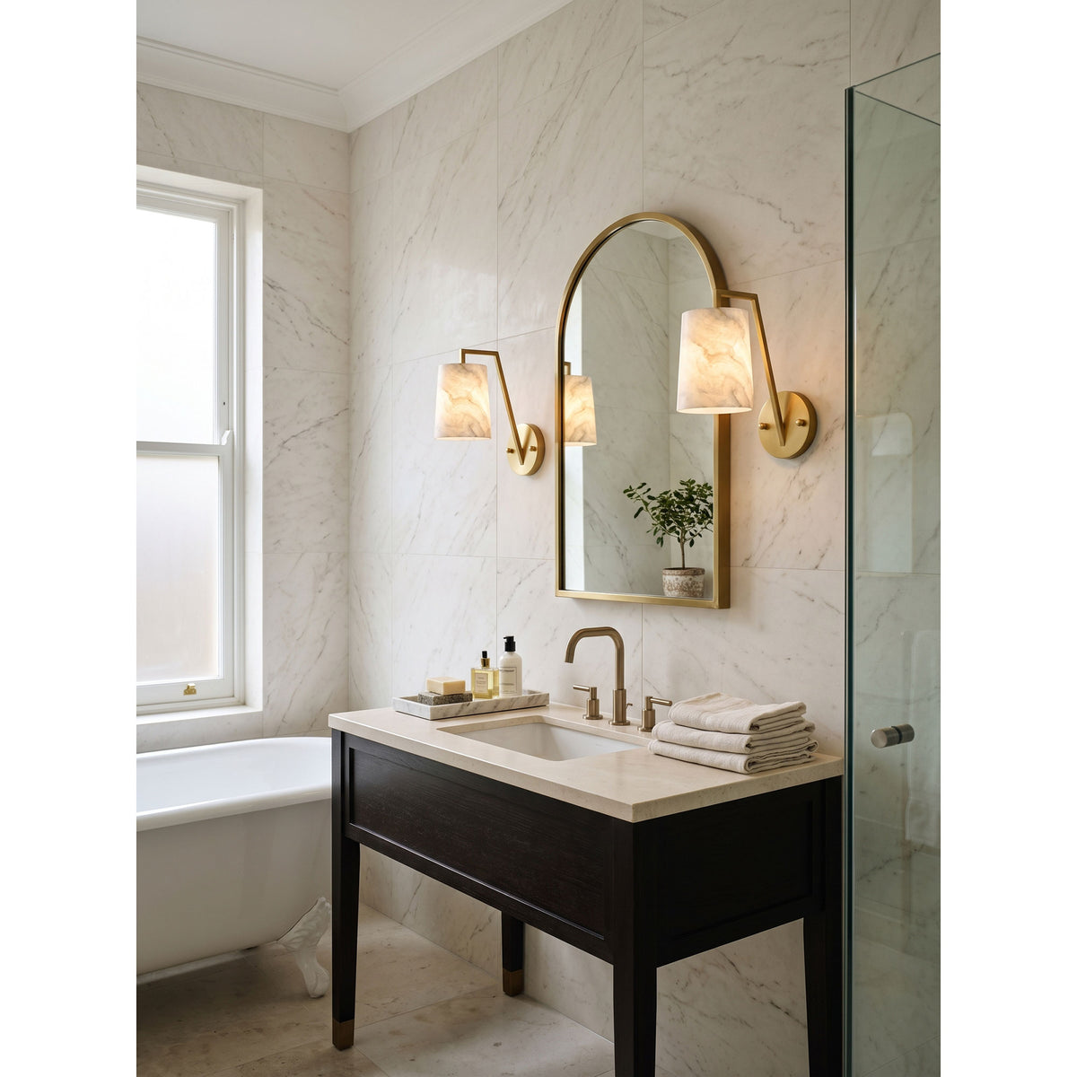 Monty Alabaster Wall Sconce