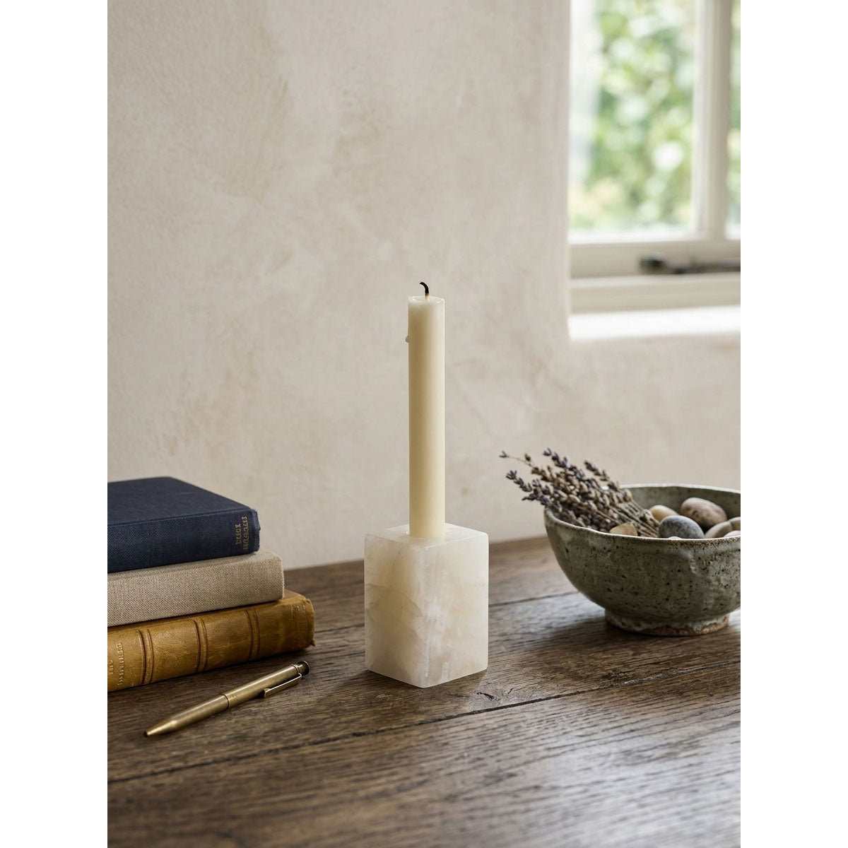 Moonstone Obelisk Candle Holder