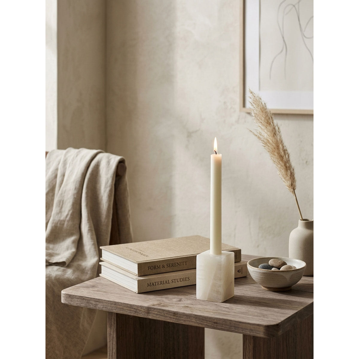 Moonstone Obelisk Candle Holder