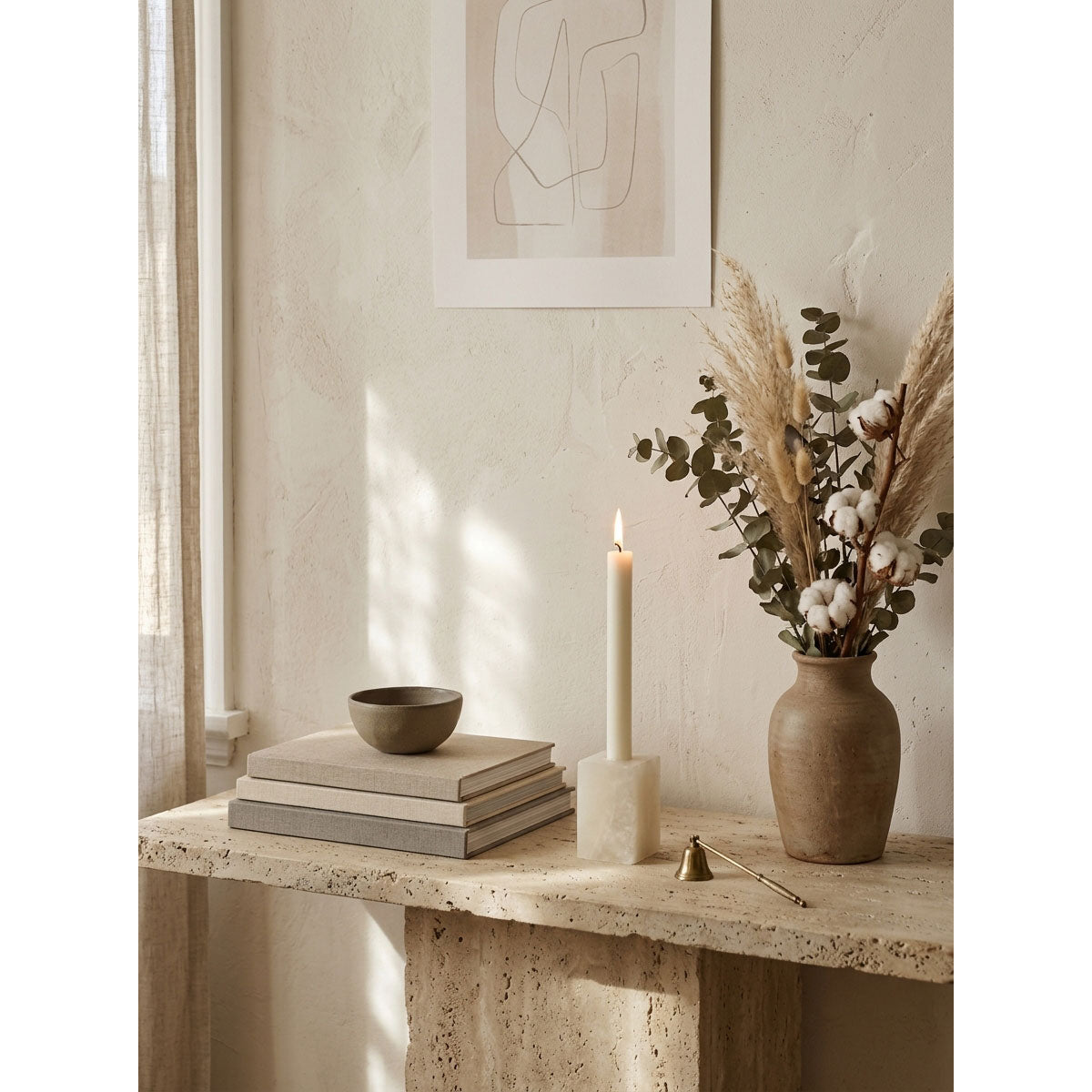 Moonstone Obelisk Candle Holder