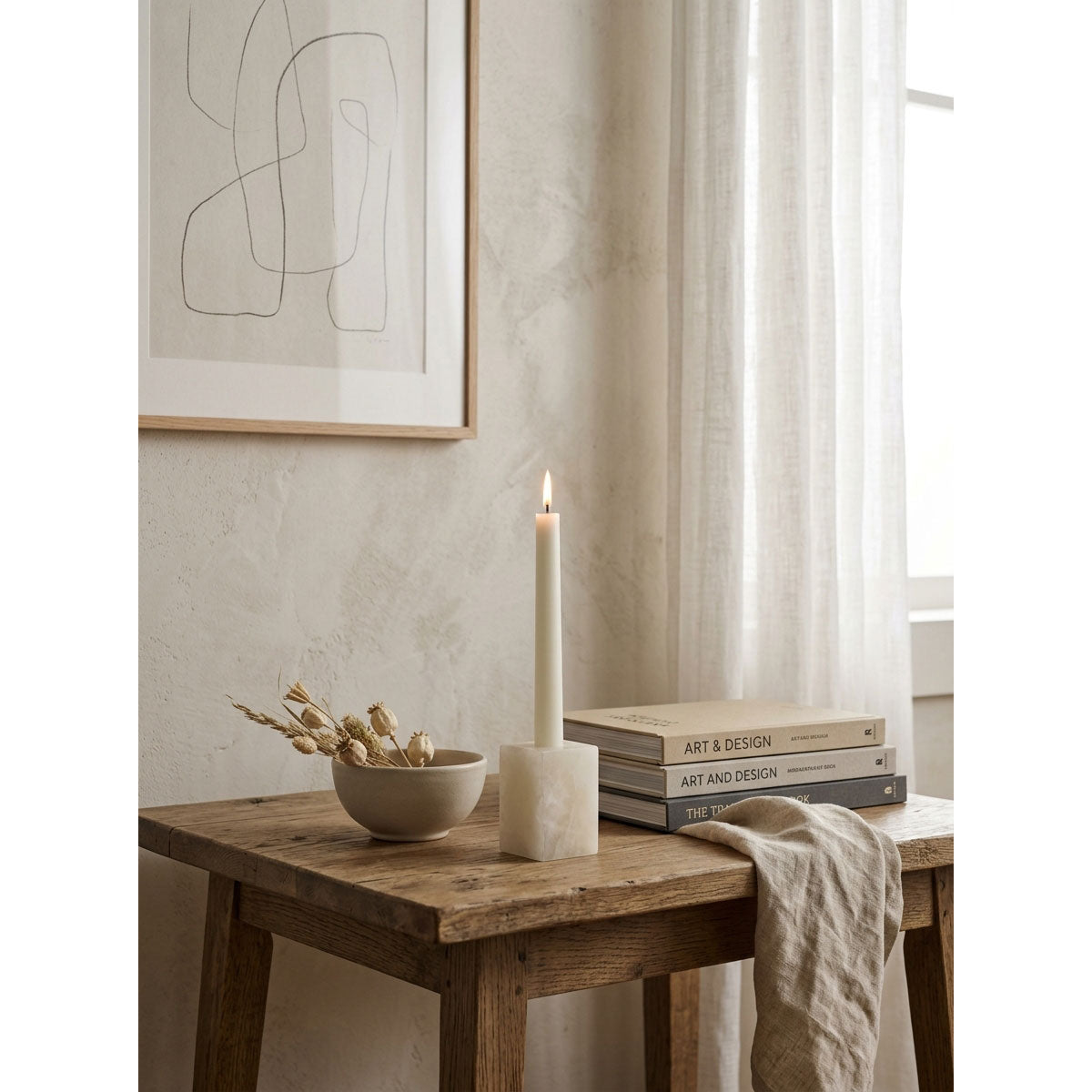 Moonstone Obelisk Candle Holder