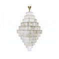 Load image into Gallery viewer, Multi-Tiered Pyramid-Shaped Alabaster Chandelier
