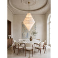 Load image into Gallery viewer, Multi-Tiered Pyramid-Shaped Alabaster Chandelier
