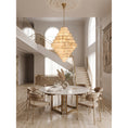 Load image into Gallery viewer, Multi-Tiered Pyramid-Shaped Alabaster Chandelier
