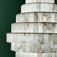 Load image into Gallery viewer, Multi-Tiered Pyramid-Shaped Alabaster Chandelier
