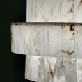 Load image into Gallery viewer, Multi-Tiered Pyramid-Shaped Alabaster Chandelier
