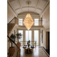 Load image into Gallery viewer, Multi-Tiered Pyramid-Shaped Alabaster Chandelier
