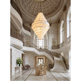 Load image into Gallery viewer, Multi-Tiered Pyramid-Shaped Alabaster Chandelier
