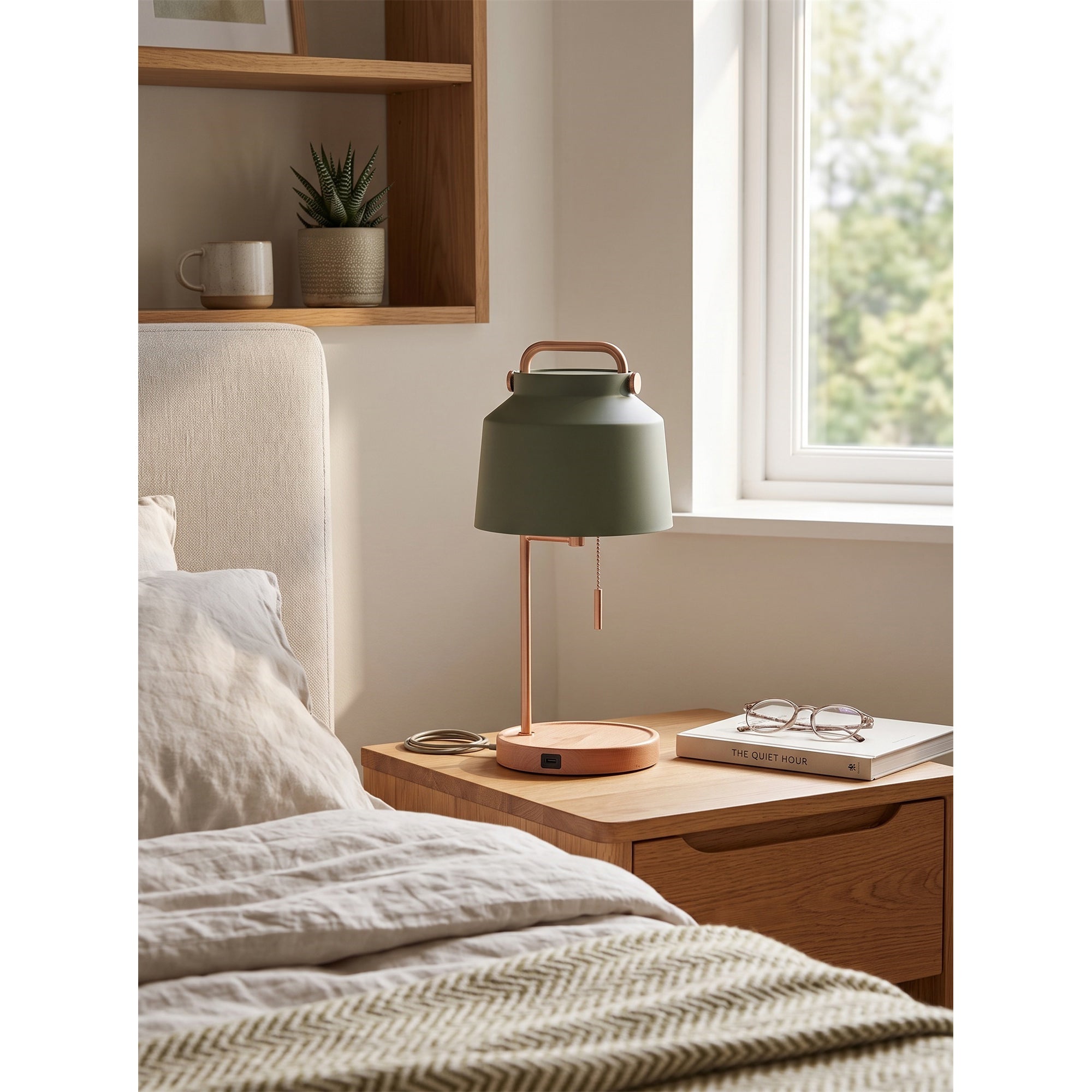 Naima USB Table Lamp (Wireless Charging Version)