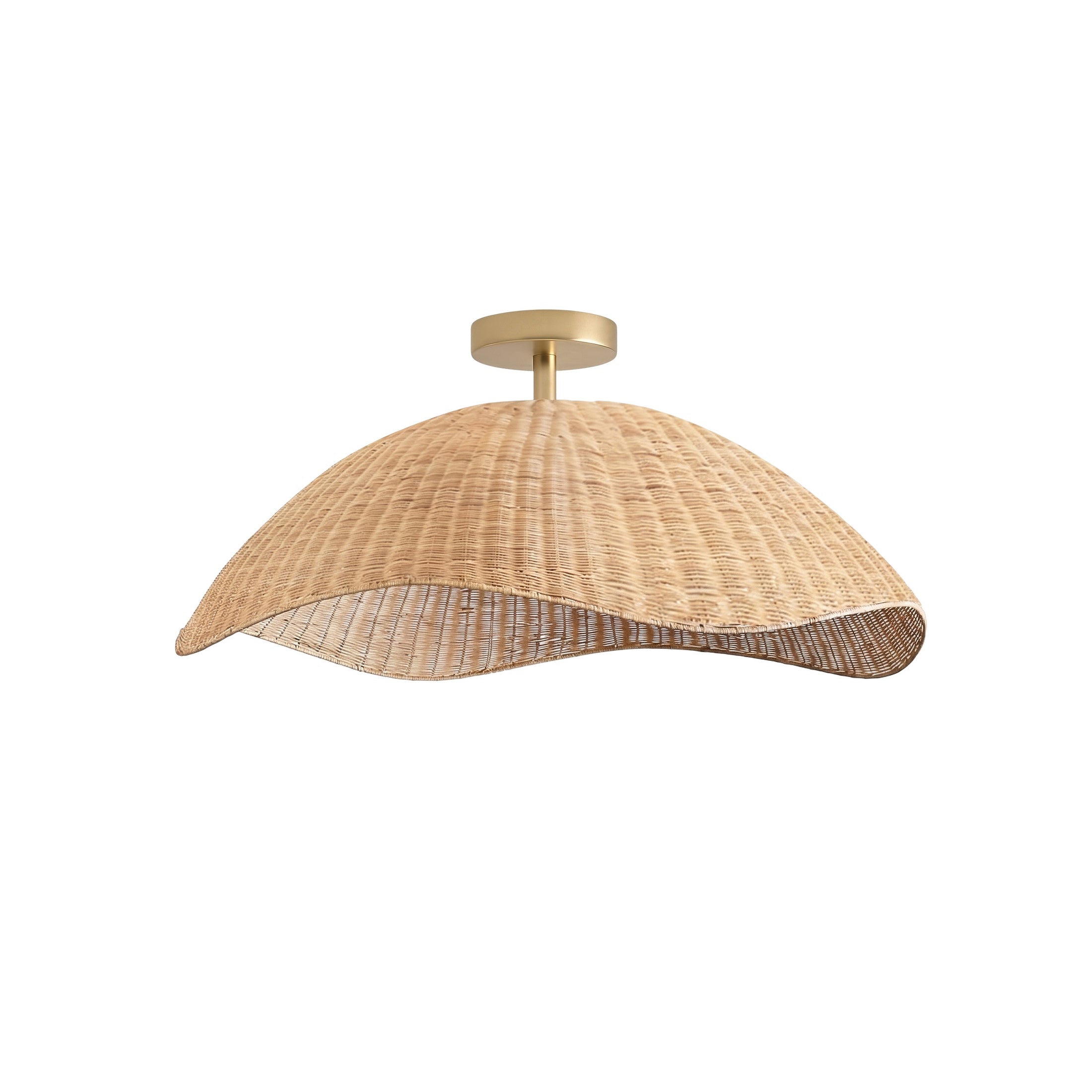 Nana Vermiculate Rattan Flush Mount