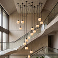Bild in Galerie-Betrachter laden, Natural Column Alabaster Chain Chandelier
