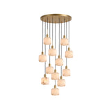Natural Square Alabaster Chandelier