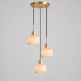 Load image into Gallery viewer, Natural Square Alabaster Chandelier
