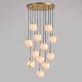 Load image into Gallery viewer, Natural Square Alabaster Chandelier
