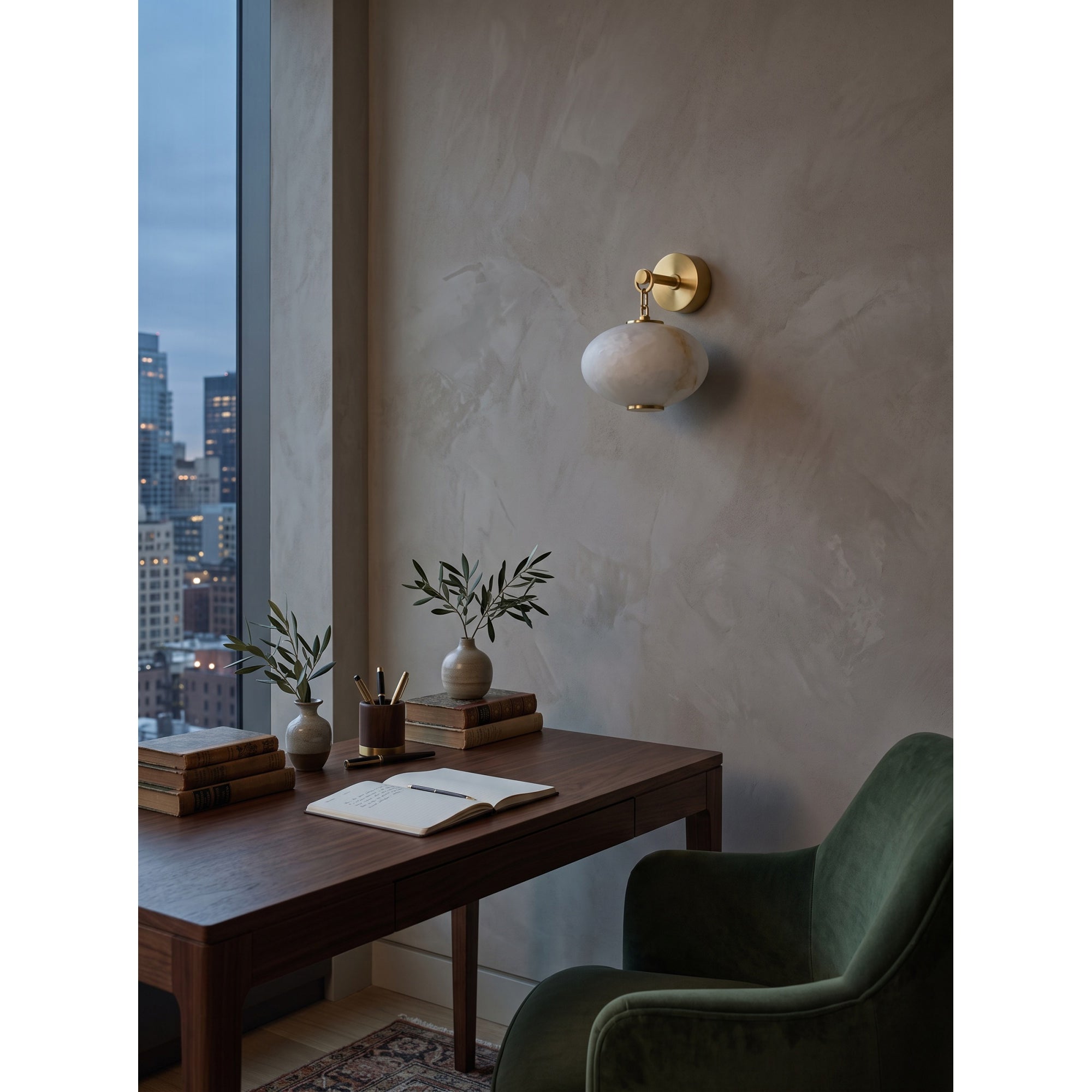 Nephele Alabaster Wall Sconce