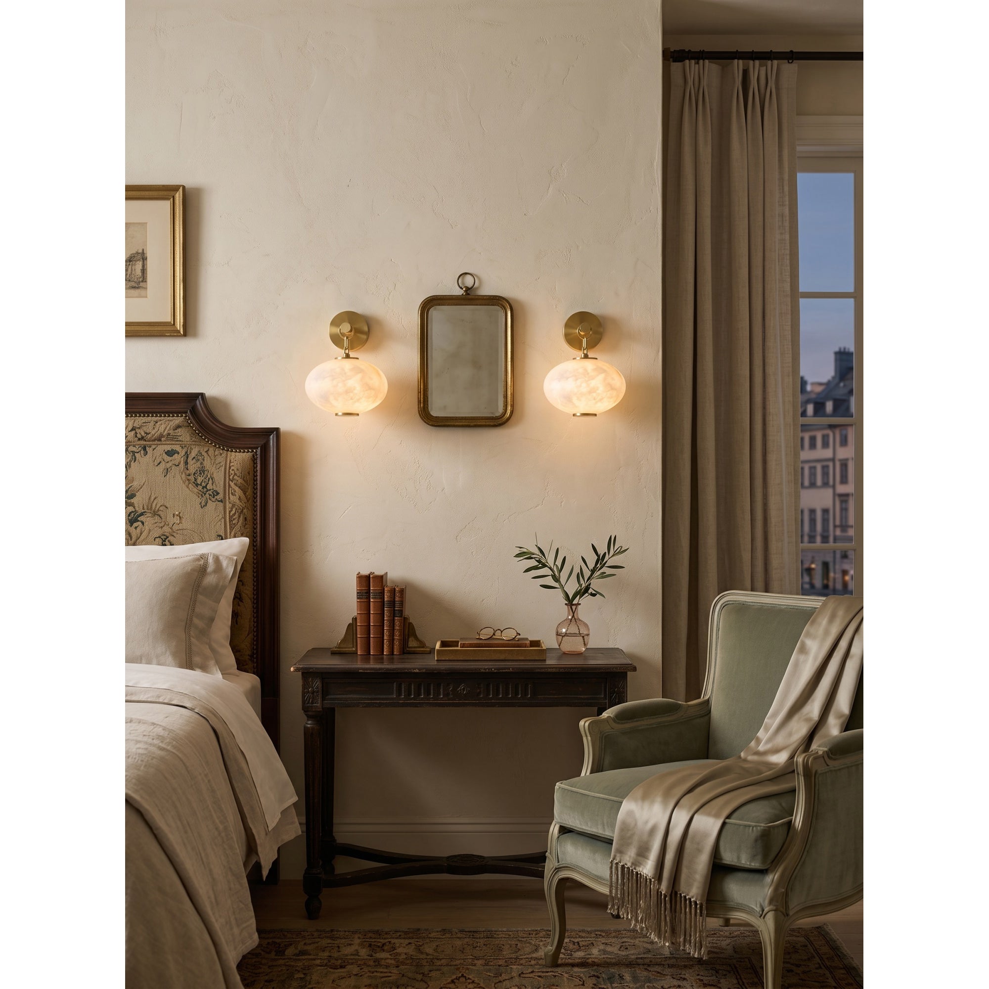Nephele Alabaster Wall Sconce