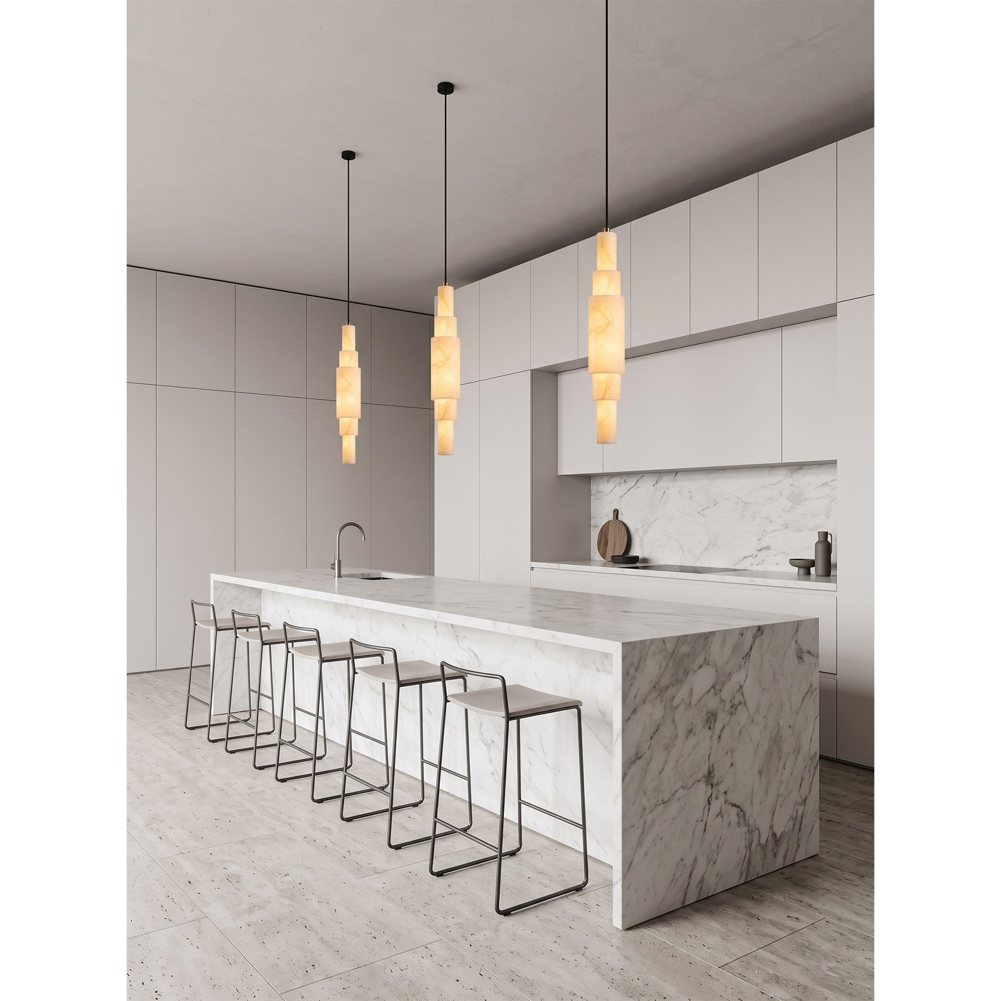 Nerivane Tiered Alabaster Pendant Lamp