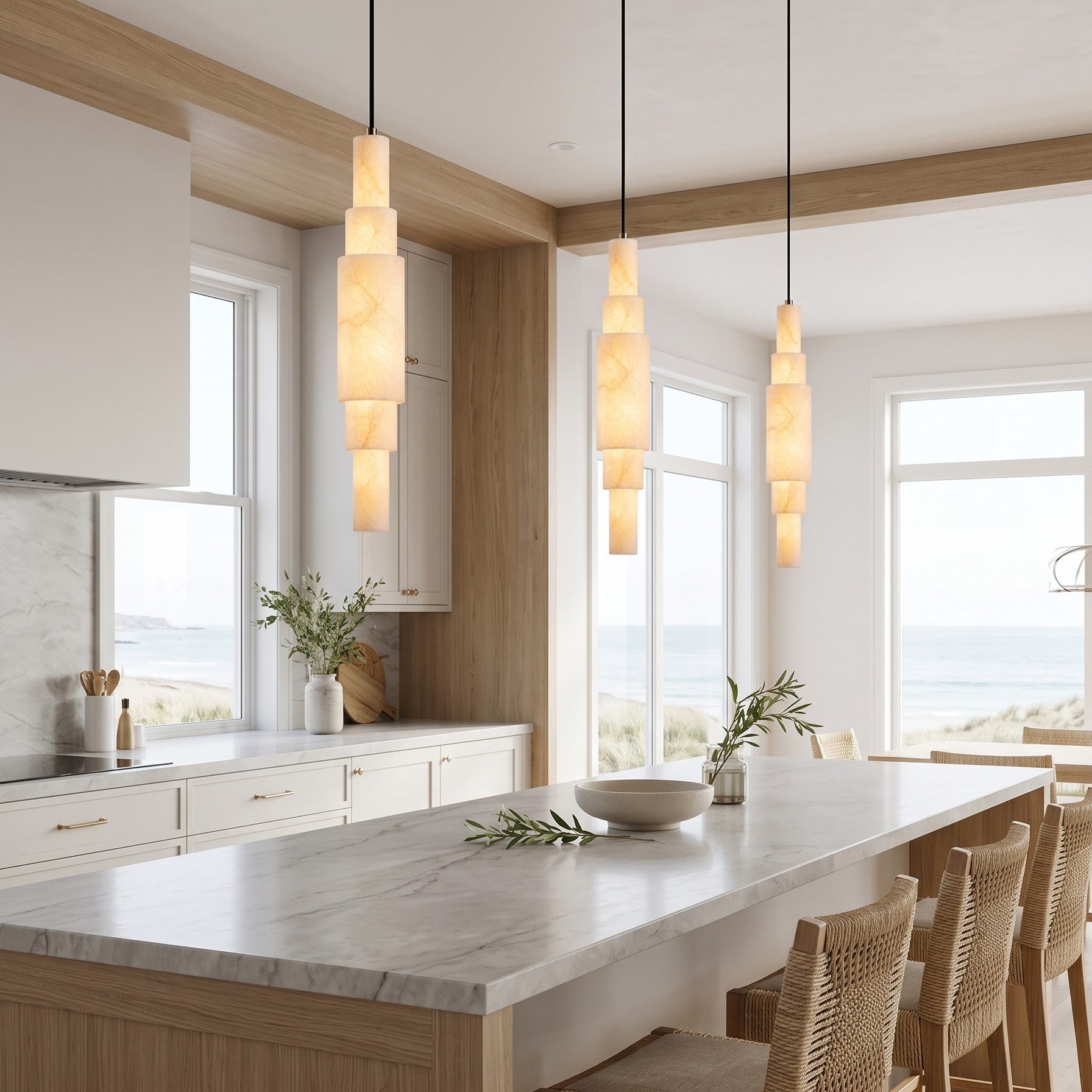 Nerivane Tiered Alabaster Pendant Lamp