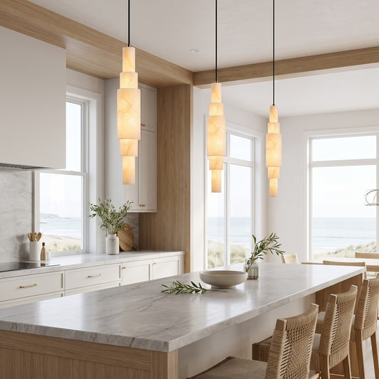 Nerivane Tiered Alabaster Pendant Lamp