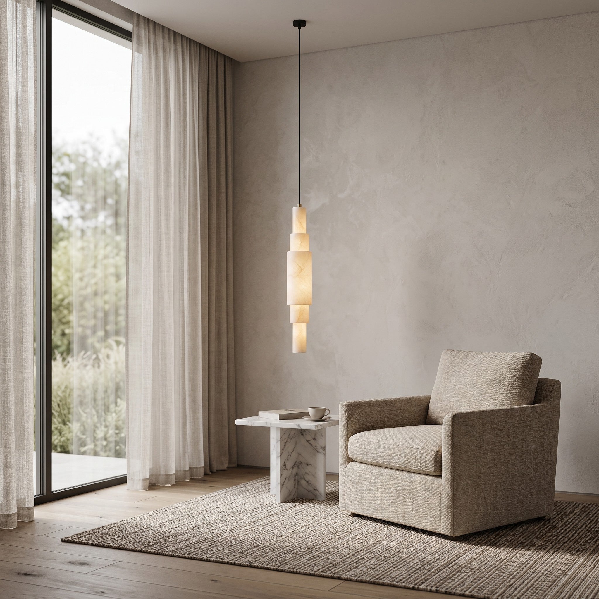 Nerivane Tiered Alabaster Pendant Lamp