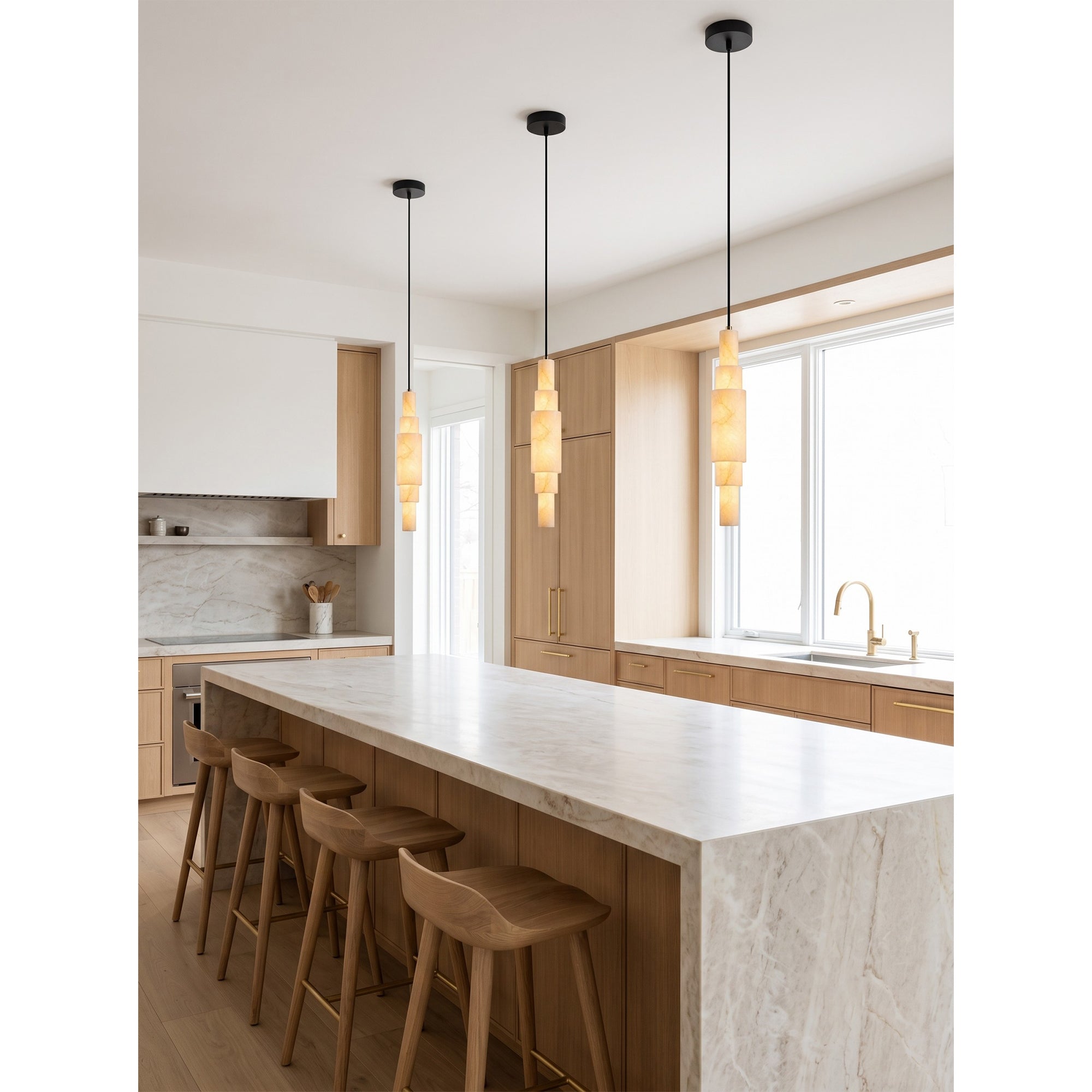 Nerivane Tiered Alabaster Pendant Lamp