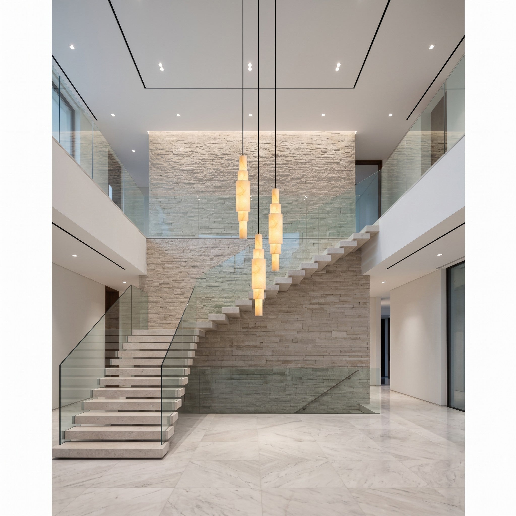 Nerivane Tiered Alabaster Pendant Lamp