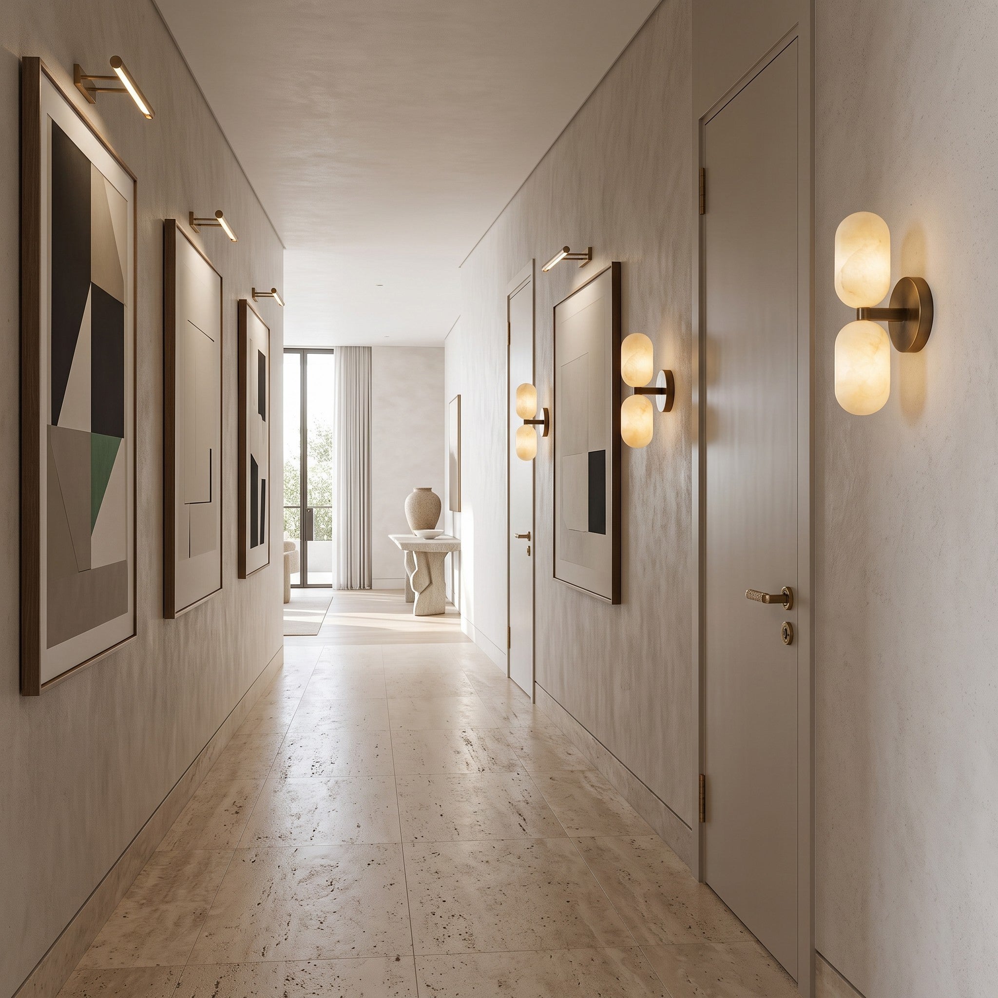 Norevia Alabaster Wall Sconce