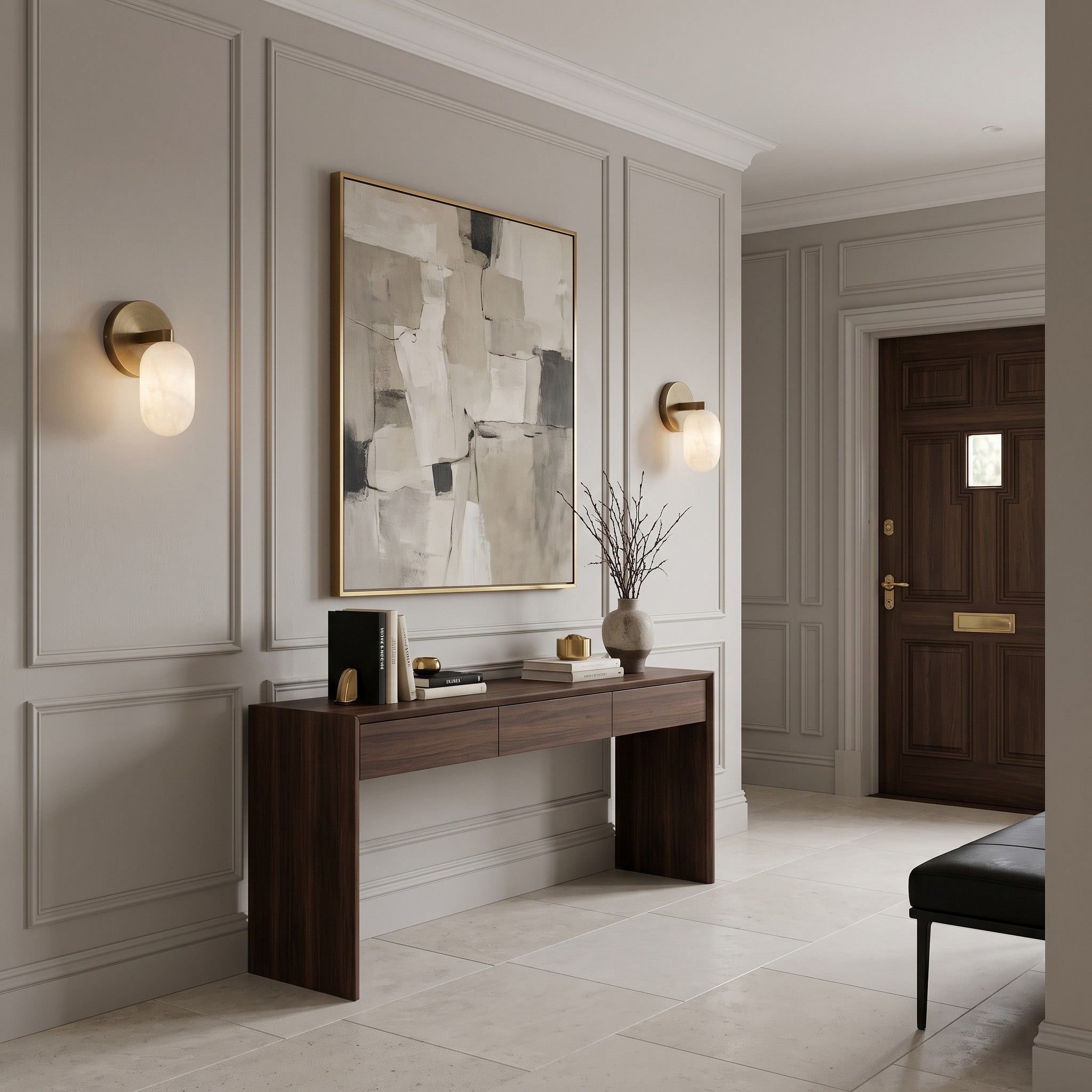 Norevia Alabaster Wall Sconce