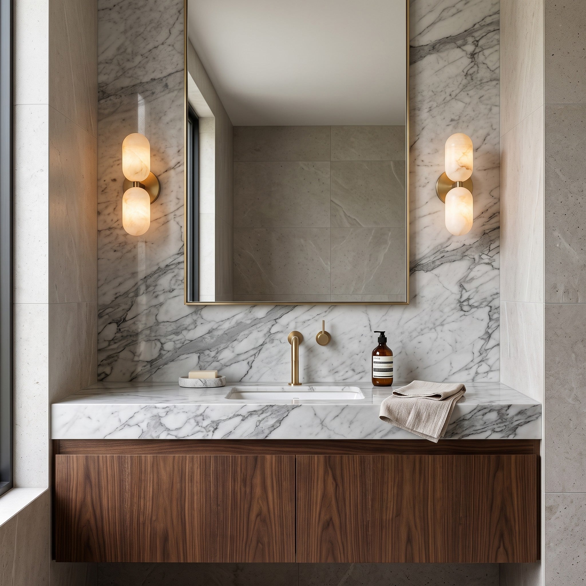 Norevia Alabaster Wall Sconce